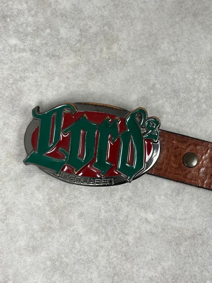 Dsquared2 Dsquared2 Brown Leather Lord Gothic Buckle Belt Size ONE SIZE - 5 Thumbnail