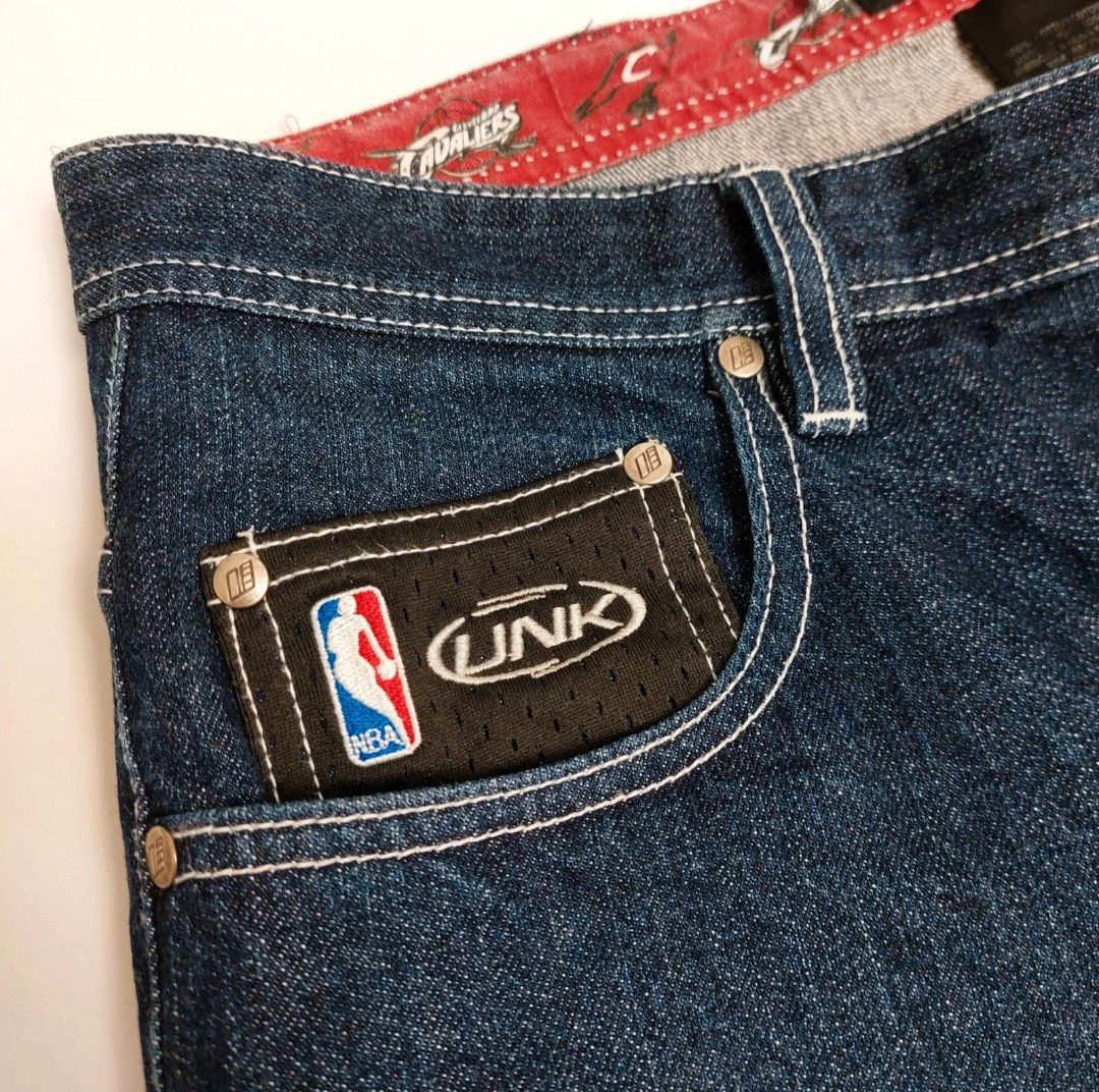 NBA 90s NBA UNK Denim Jeans Shorts Size US 34 / EU 50 - 4 Thumbnail