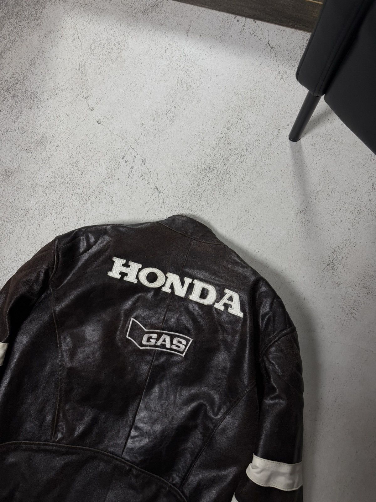 Honda Honda Gas Real Leather Vintage Racing Avantgarde Jacket Size US L / EU 52-54 / 3 - 16 Thumbnail