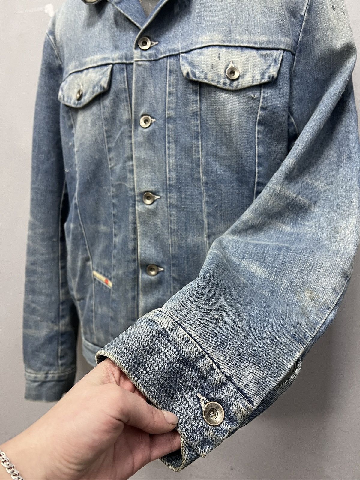 Diesel Diesel trucker jacket leather collar avant garde style y2k Size US M / EU 48-50 / 2 - 6 Thumbnail