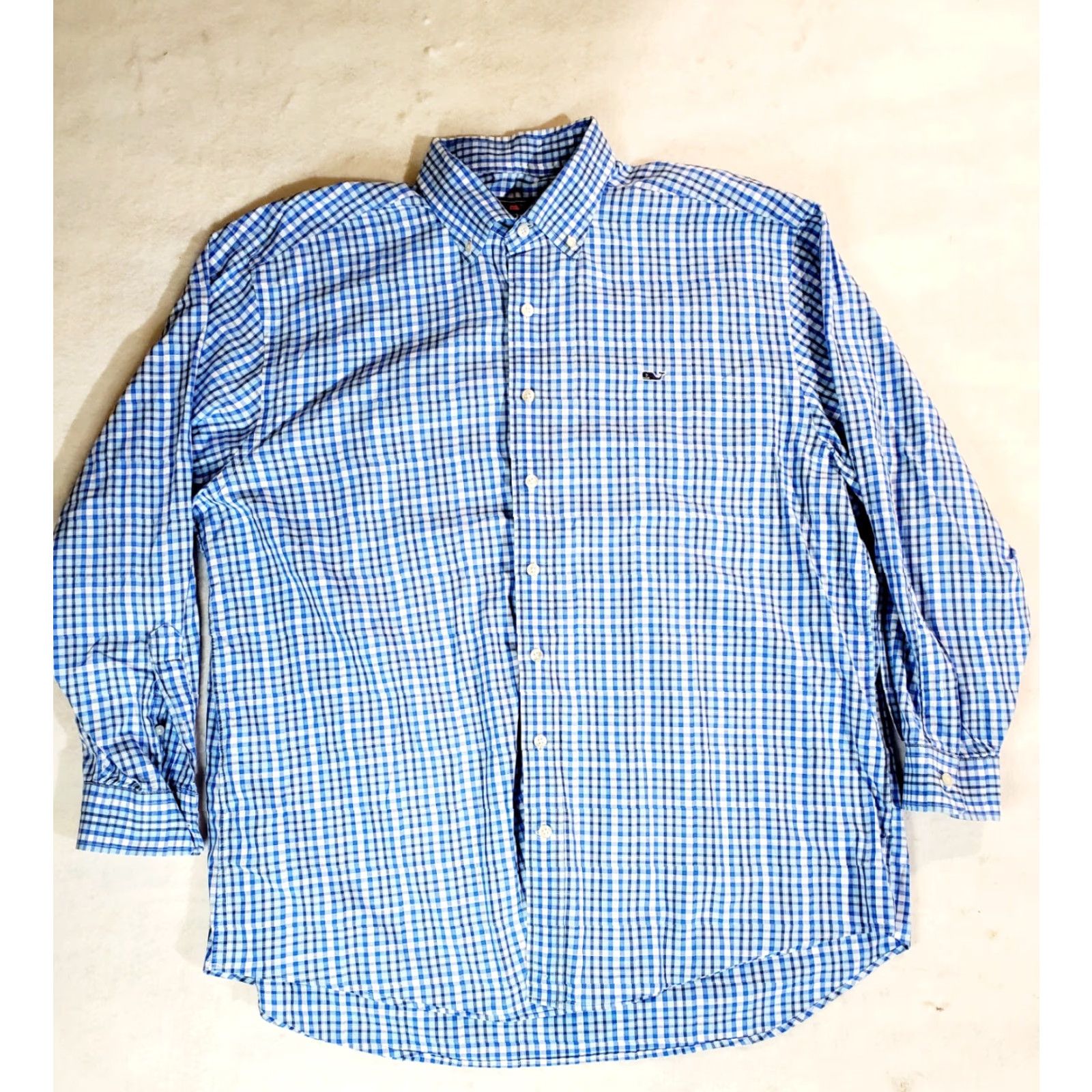 Vineyard Vines Vineyard Vines Signature Mens Light Blue Button Up Whale Shirt XL Size US XL / EU 56 / 4 - 2 Thumbnail