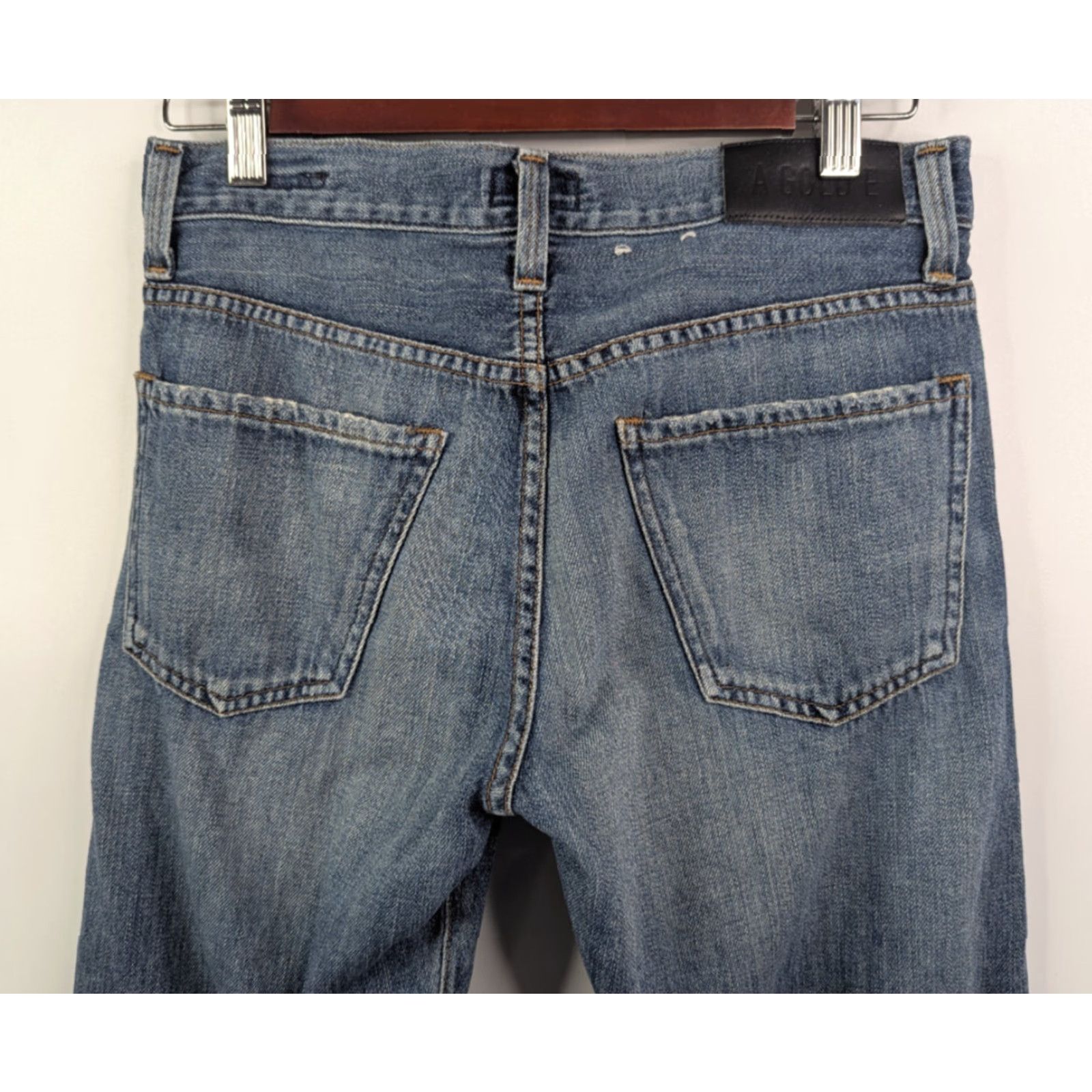 Agolde AGOLDE Jeans Women's Slim Fit Mid Blue Denim 29 Size 29 Cotton 100% Regular Jeans Womens Size 29" - 6 Thumbnail