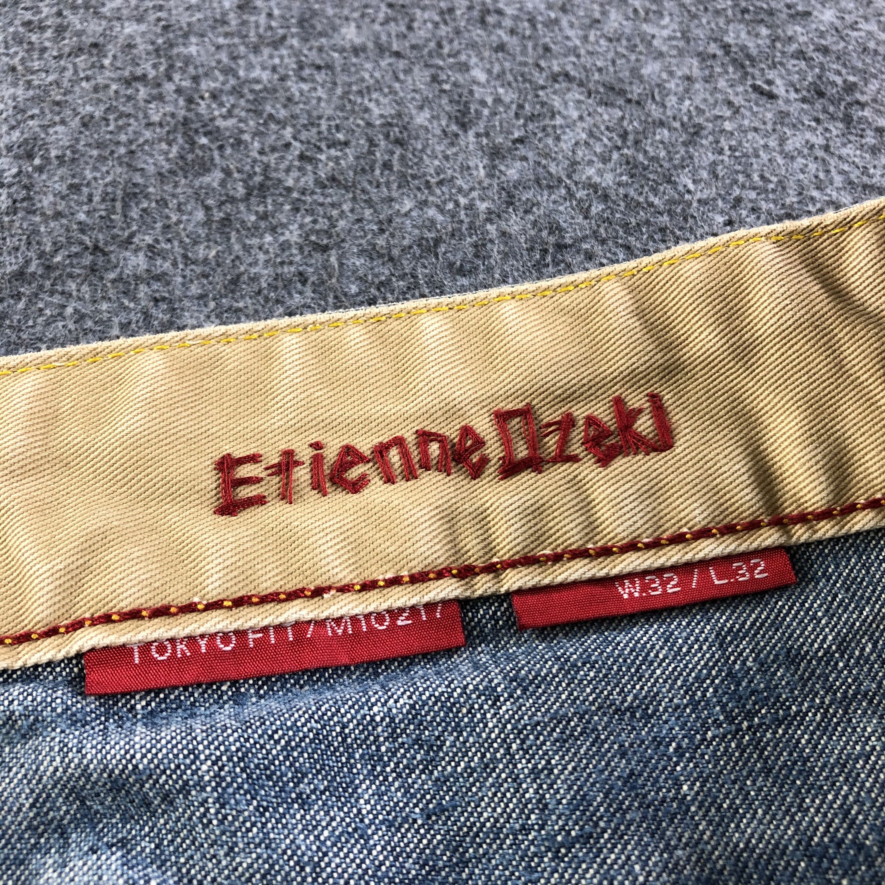 Japanese Brand Etienne Ozeki Jeans Faded Blue Denim -J2733 Size US 35 - 11 Thumbnail