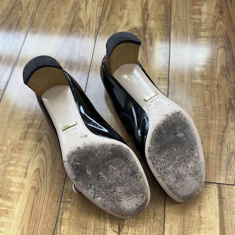 Gucci Gucci Black Pearl High Heel Shoes Size US 5.5 / IT 35.5 - 4 Thumbnail