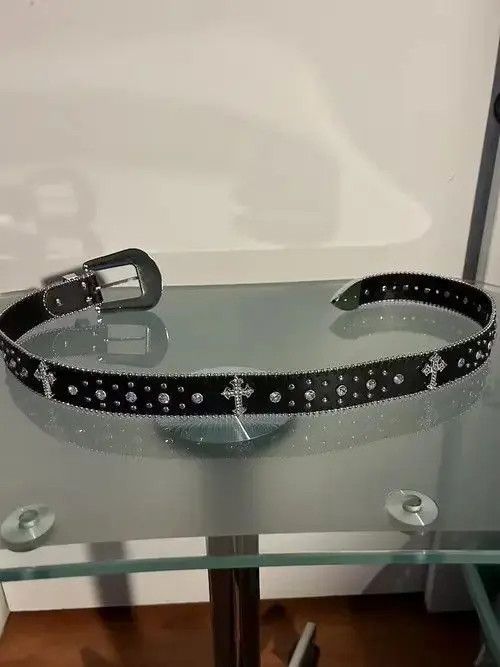 Japanese Brand Masumizu x Min Y2K Cross Rhinestone Belt Size ONE SIZE - 5 Thumbnail