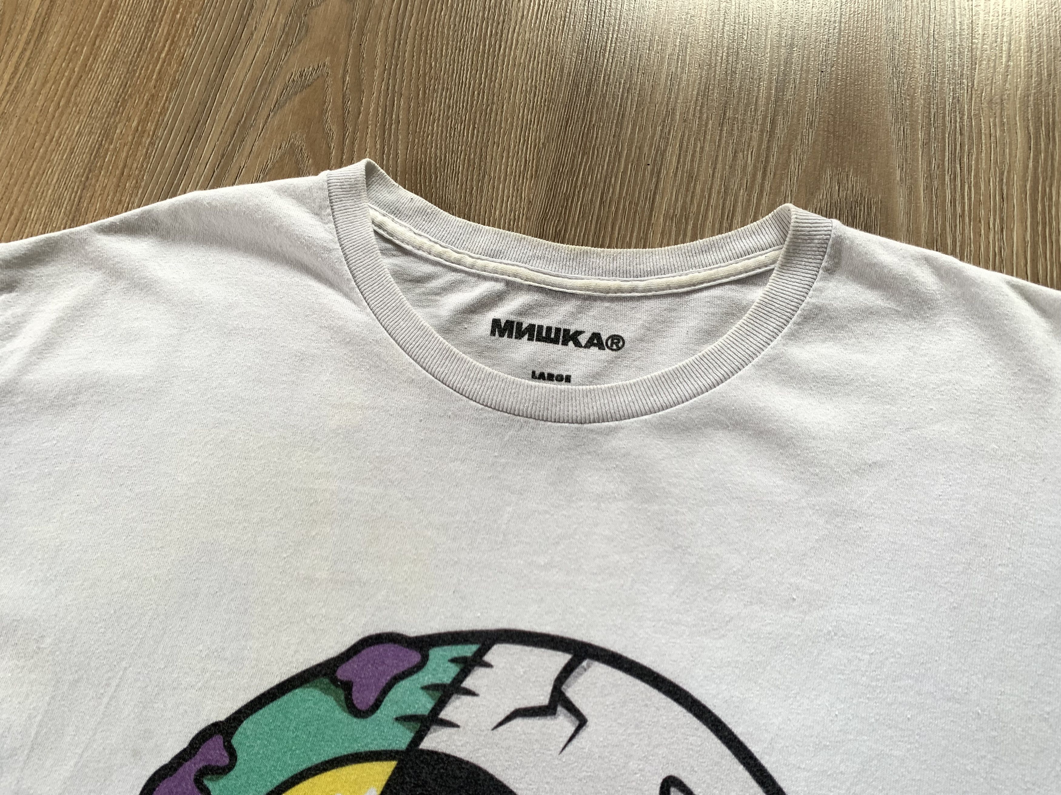 Mishka Rare Mishka White Big Eye Logo T Shirt Size US L / EU 52-54 / 3 - 5 Thumbnail