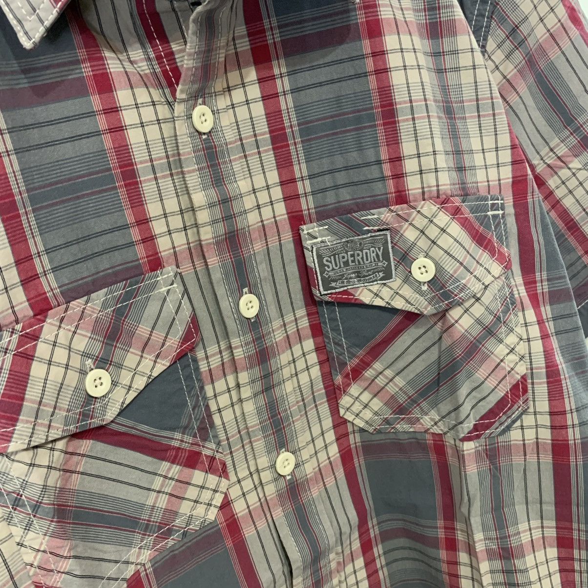 Superdry SUPER DRY plaid two pocket shortsleeve button shirt Size US L / EU 52-54 / 3 - 4 Thumbnail