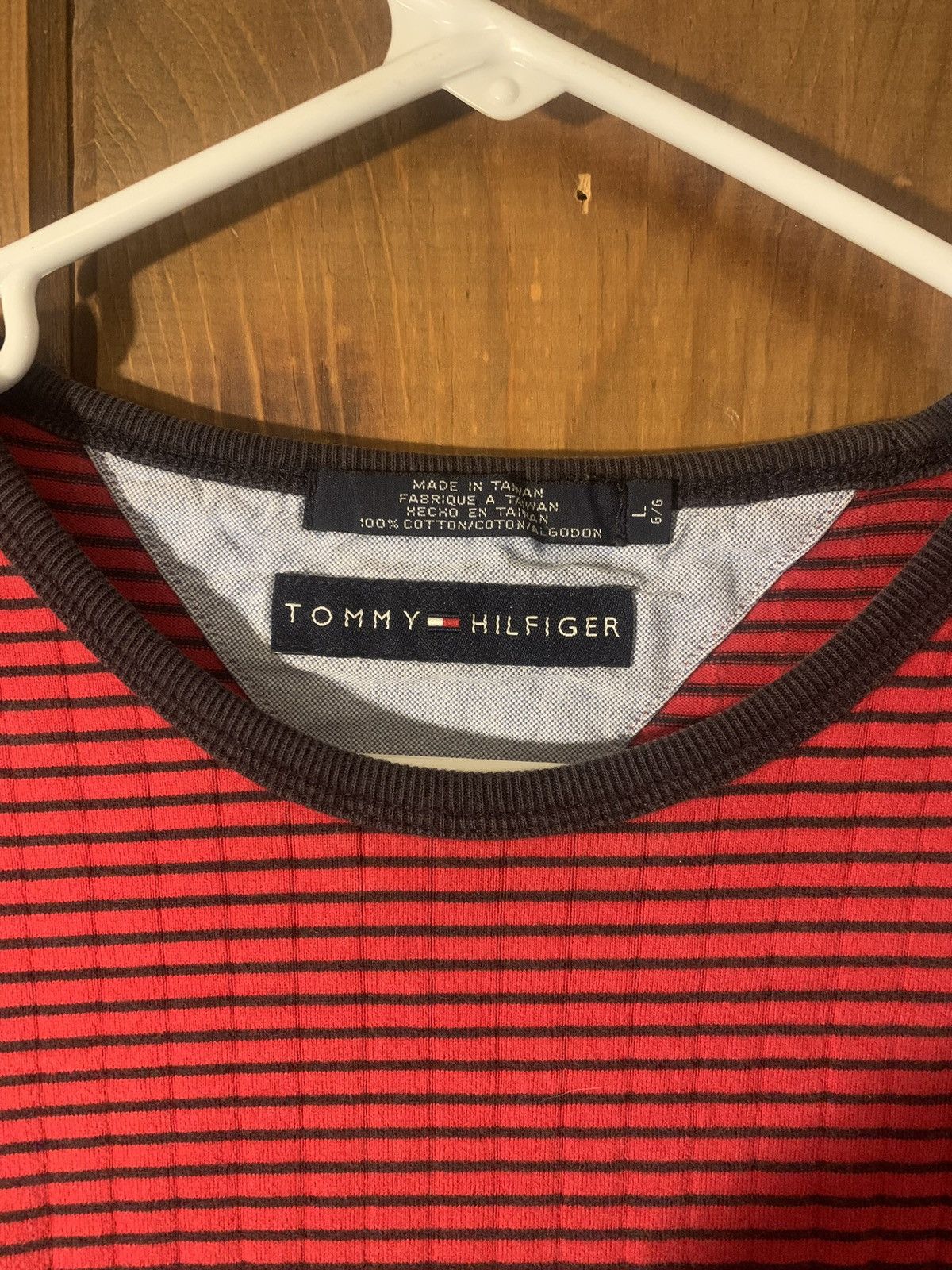 Tommy Hilfiger Tommy Hilfiger thick red and red striped t-shirt Size US L / EU 52-54 / 3 - 2 Thumbnail