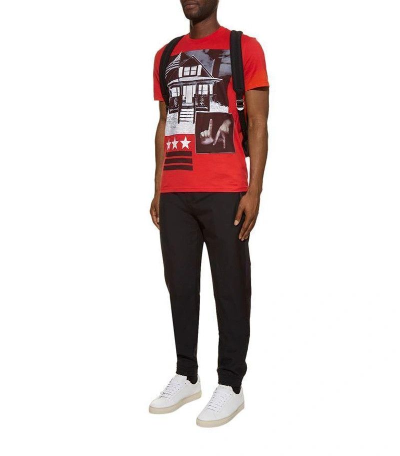 Givenchy Red LA House Print T-Shirt Size S / US 4 / IT 40 - 3 Thumbnail