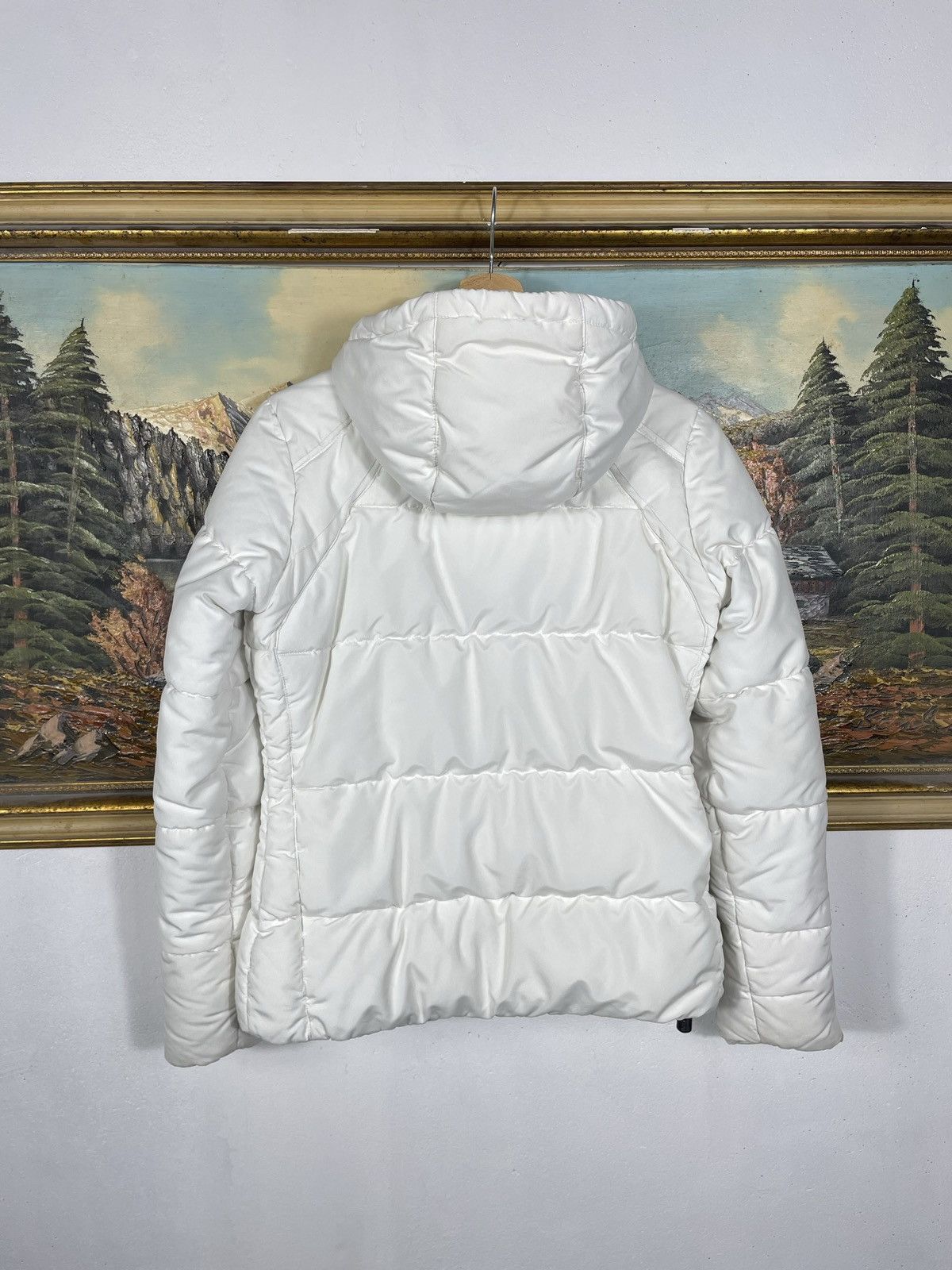 Nike × Vintage Nike Small Swoosh Zip Hoodie White Y2k 00s Retro Winter Warm Size S / US 4 / IT 40 - 5 Thumbnail