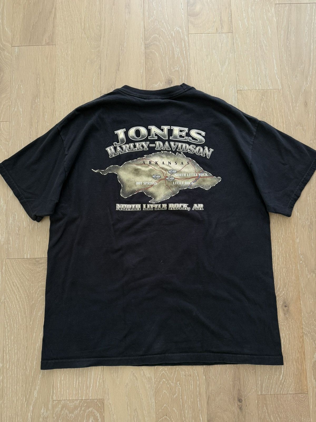 Harley Davidson Vintage ‘05 Harley Davidson Cow Skull Little Rock Arkansas Size US XL / EU 56 / 4 - 2 Thumbnail
