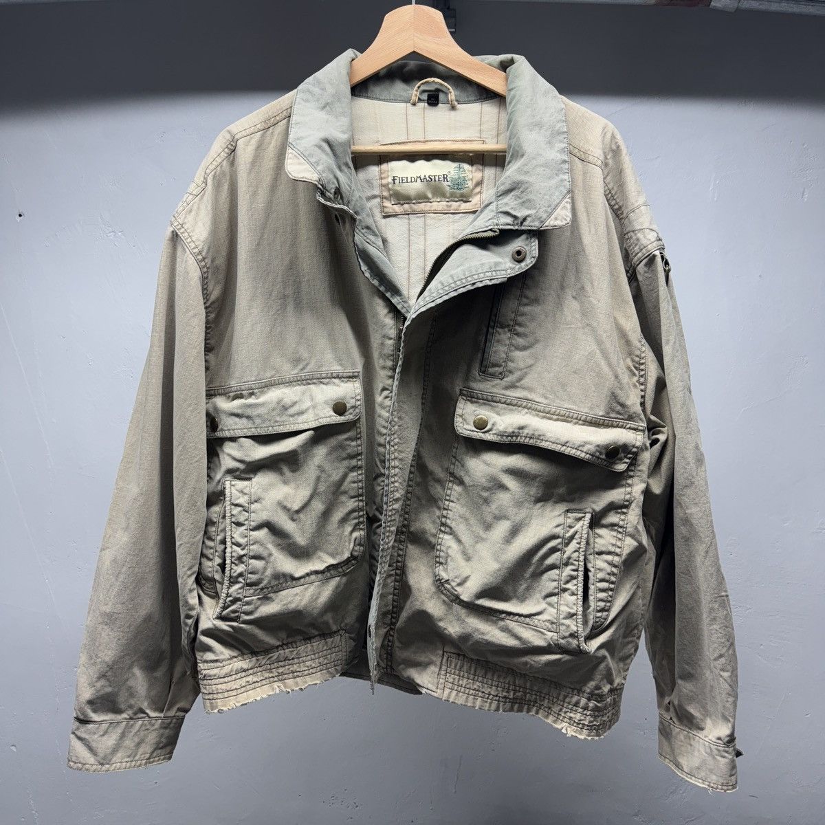 Vintage Thrashed Faded Distressed Field Utility Jacket ERD Grunge Size US L / EU 52-54 / 3 - 5 Thumbnail