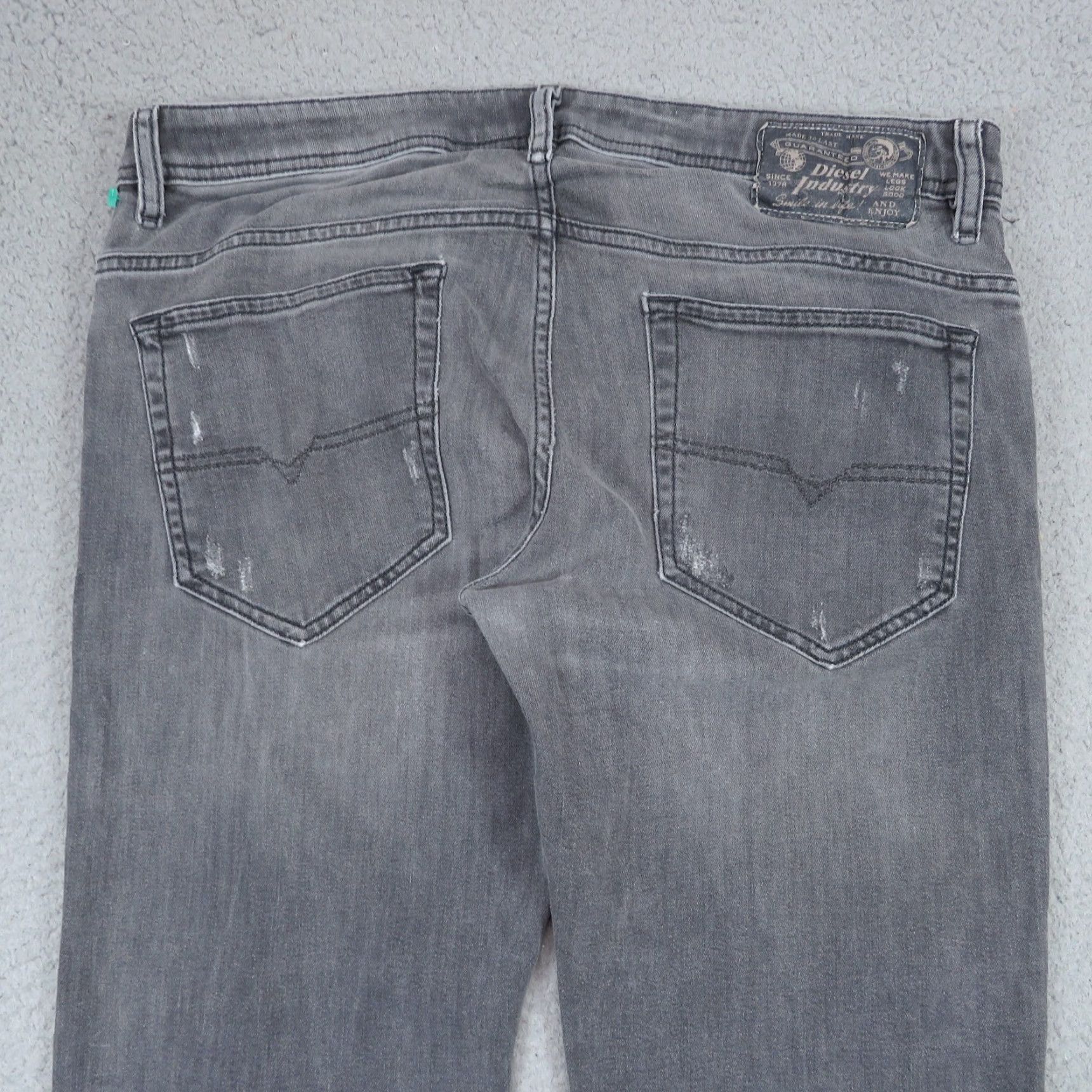 Diesel Diesel Jeans Mens 34x28 Thavar XP Slim Skinny Distressed Grey Wash R38O6 Stretch Jeans Size US 34 / EU 50 - 3 Thumbnail