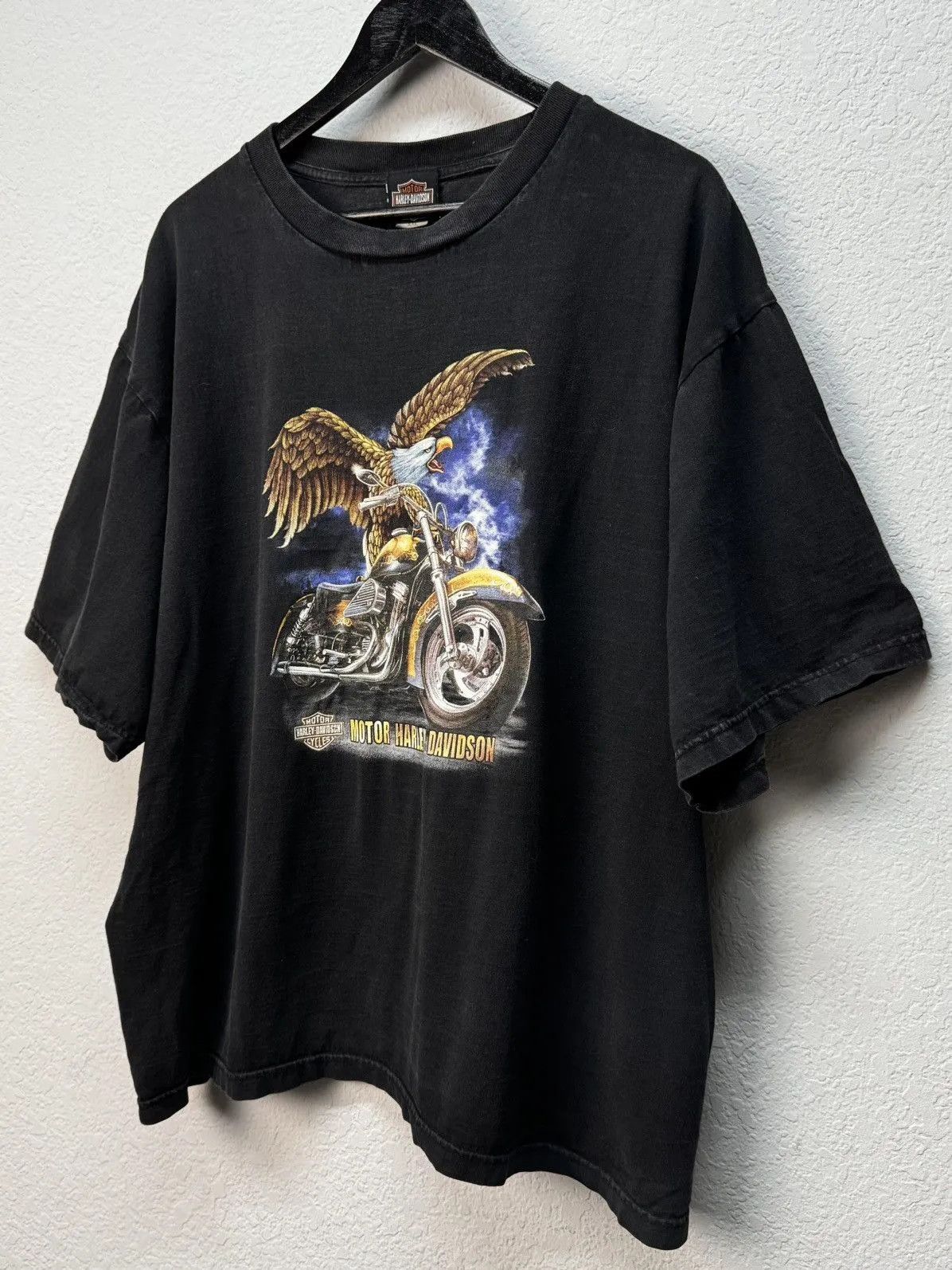 Harley Davidson 👉 90s Vintage Harley Davidson Baldwin Park Eagle Tee Size US XL / EU 56 / 4 - 5 Thumbnail