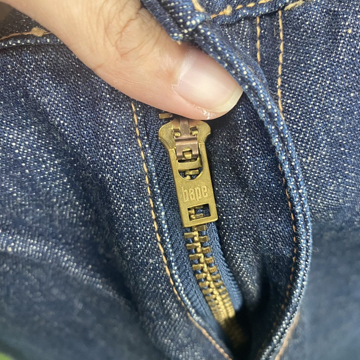 Bape Bathing Ape "Ape Shall Never Kill Ape" Denim Jeans Size 31" - 12 Thumbnail
