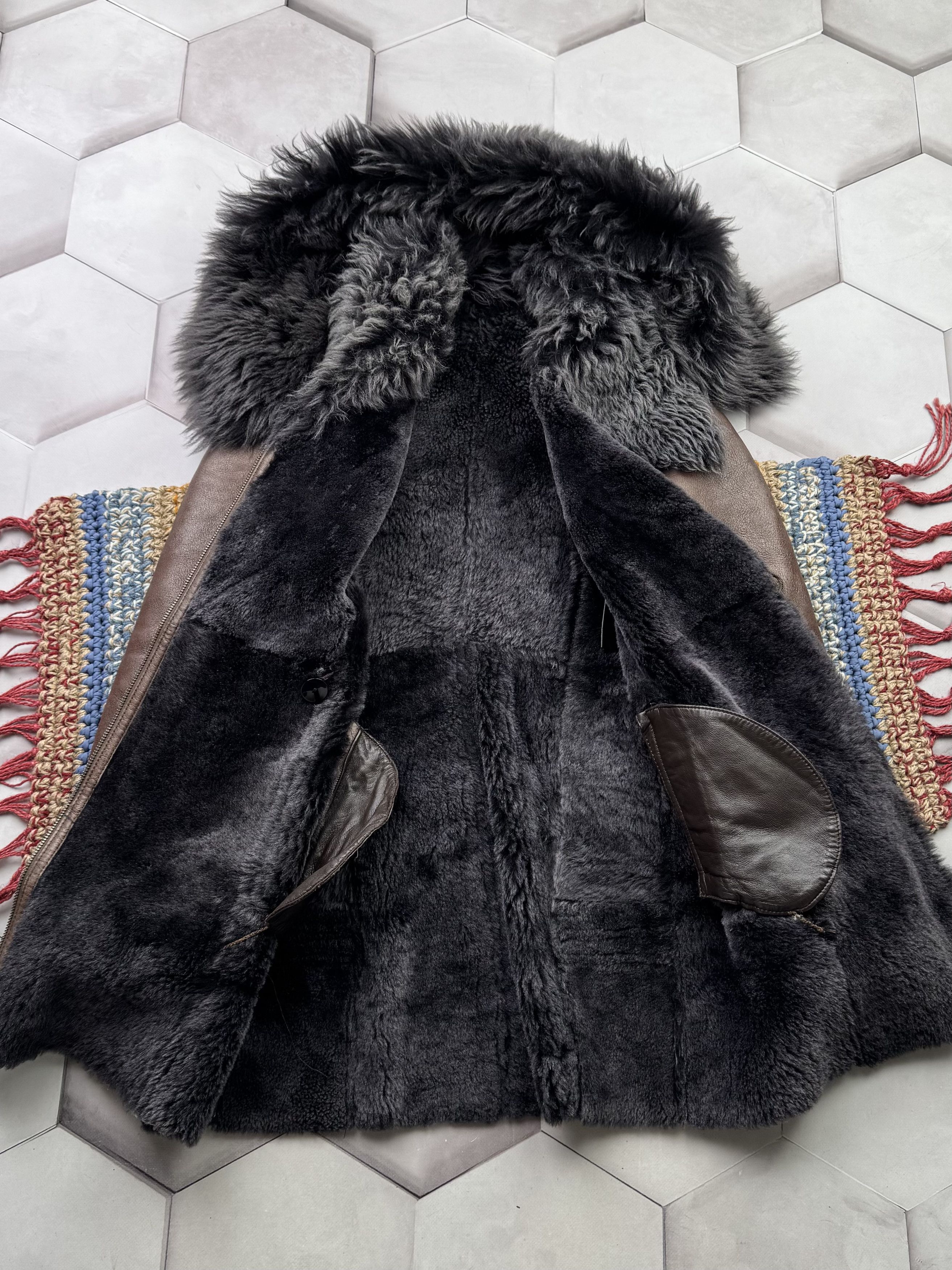 Japanese Brand Vintage Real Sheepskin Coat (E4) Size S / US 4 / IT 40 - 6 Thumbnail