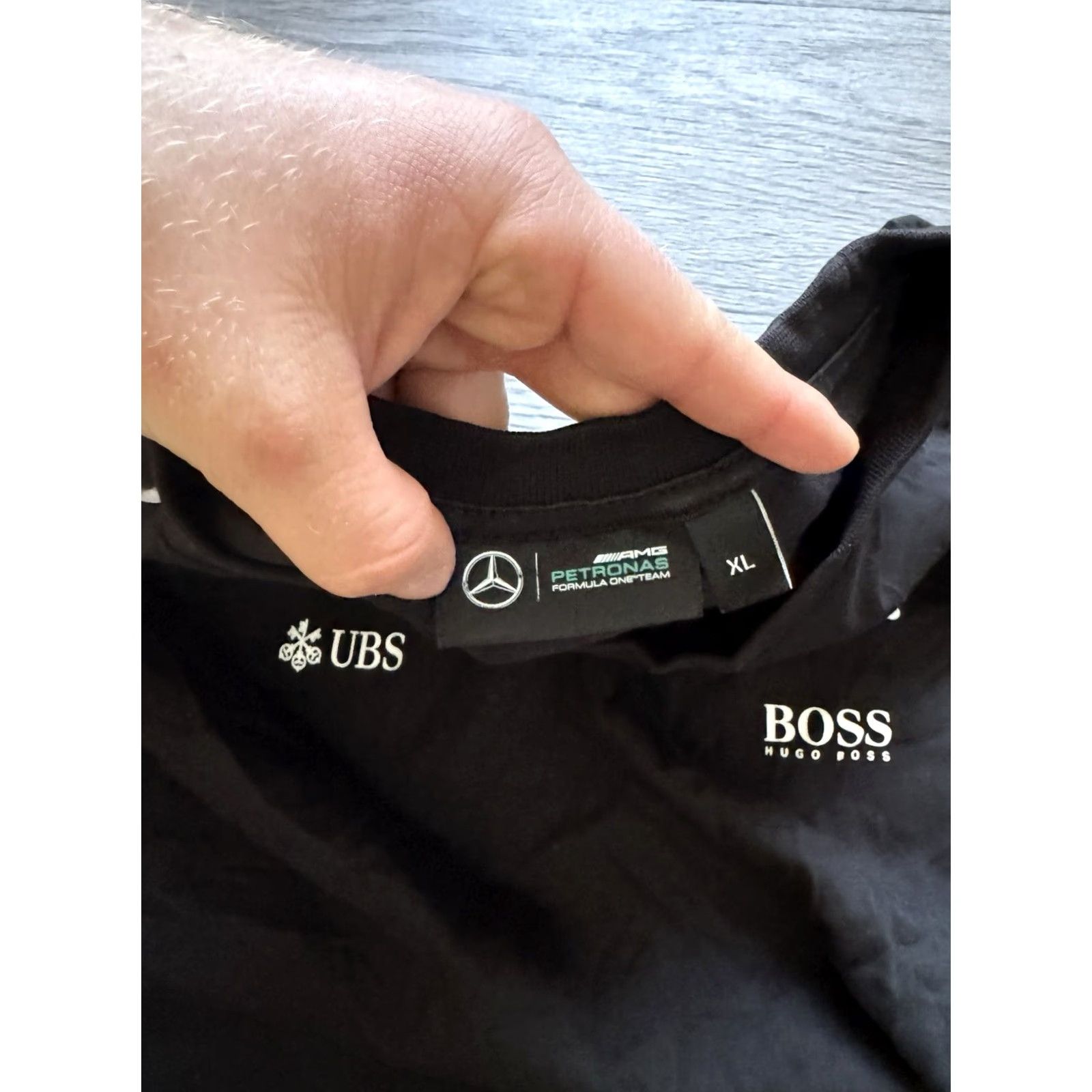 Mercedes-Benz Mercedes AMG F1 Petronas Team Black T Shirt Mens XL Size Regular Short Sleeve Men Xl Black AMG F1 Petronas Team T Shirt Mens XL Size US XL / EU 56 / 4 - 4 Thumbnail