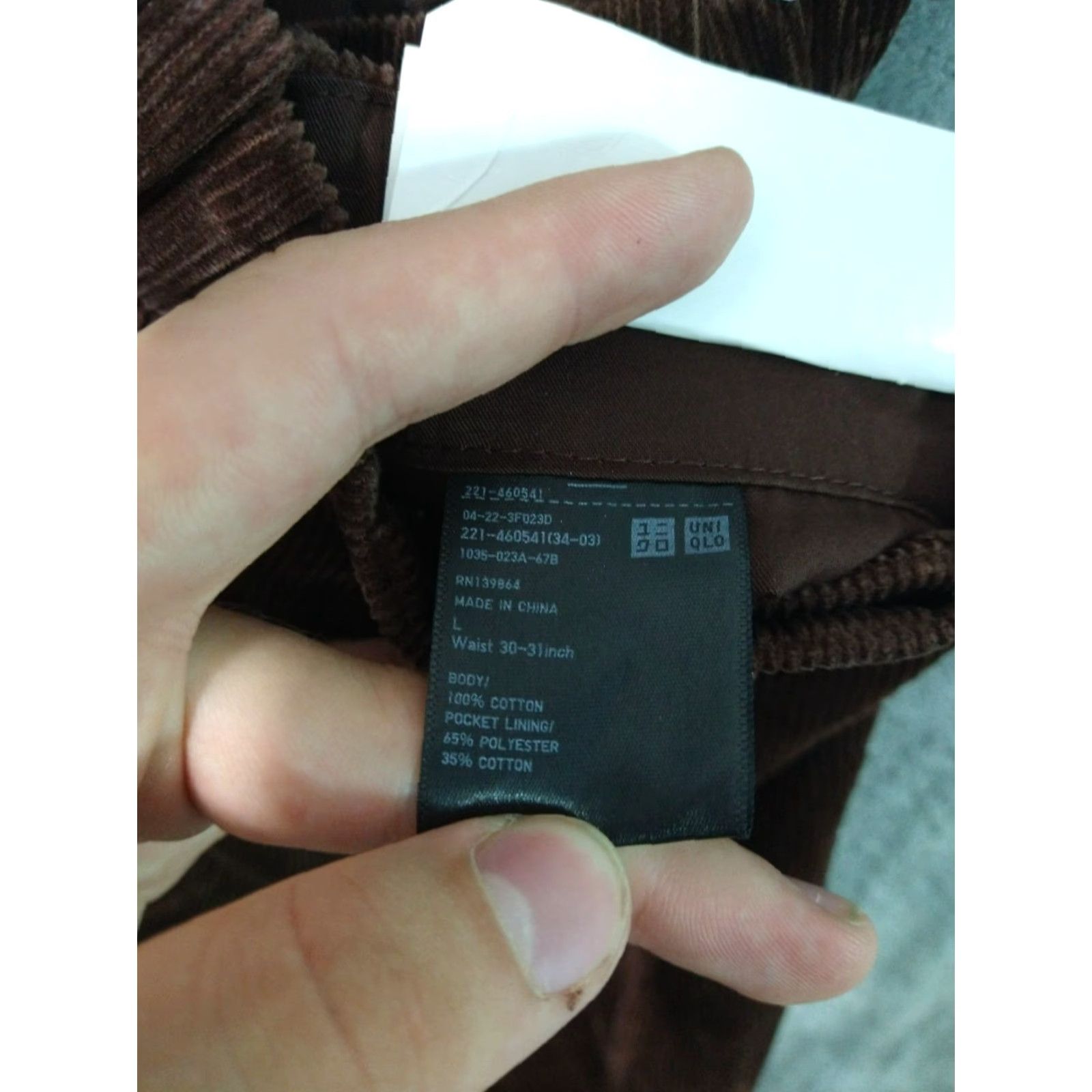 Uniqlo Uniqlo Women’s Chino Pants Large Brown Corduroy Pleated Wide Leg High Rise Casual Preppy Size 36" / US 14 / IT 50 - 7 Thumbnail