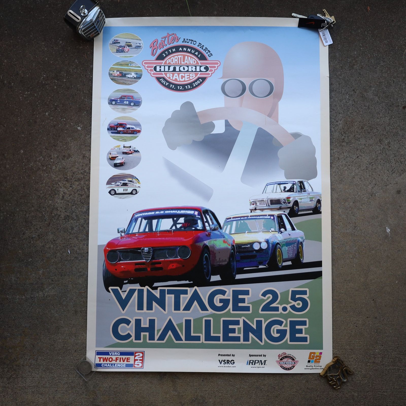 Vintage 2003 Portland Historic Races Vintage 2.5 Challenge Poster Size ONE SIZE - 1 Thumbnail