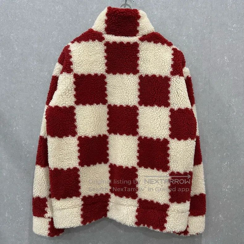 Louis Vuitton Louis Vuitton White and red checkerboard teddy jacket Size US M / EU 48-50 / 2 - 2 Thumbnail