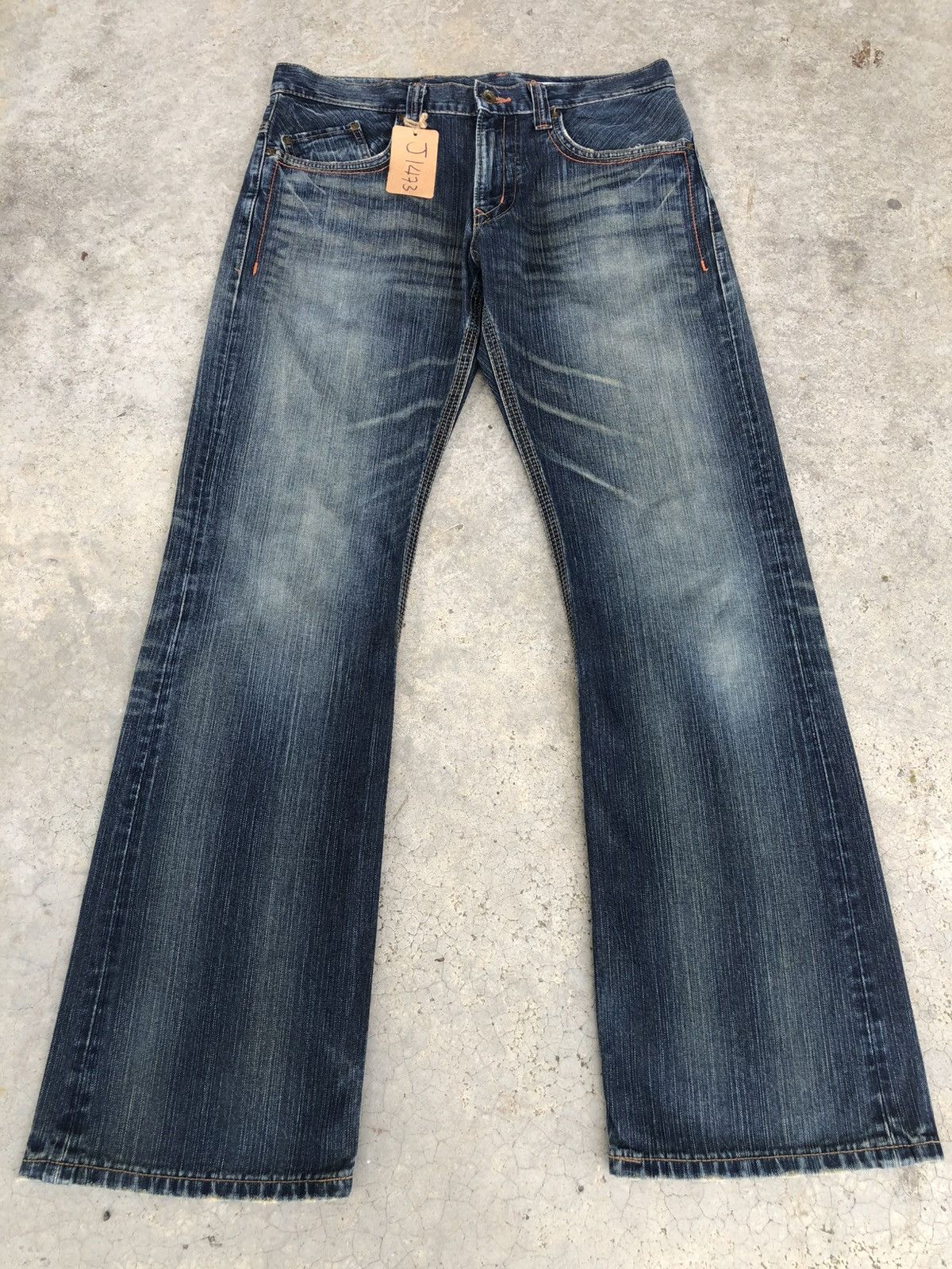 If Six Was Nine Edwin XVS Flared Jeans Bootcut Distressed Jeans Buckle back Size US 34 / EU 50 - 2 Thumbnail