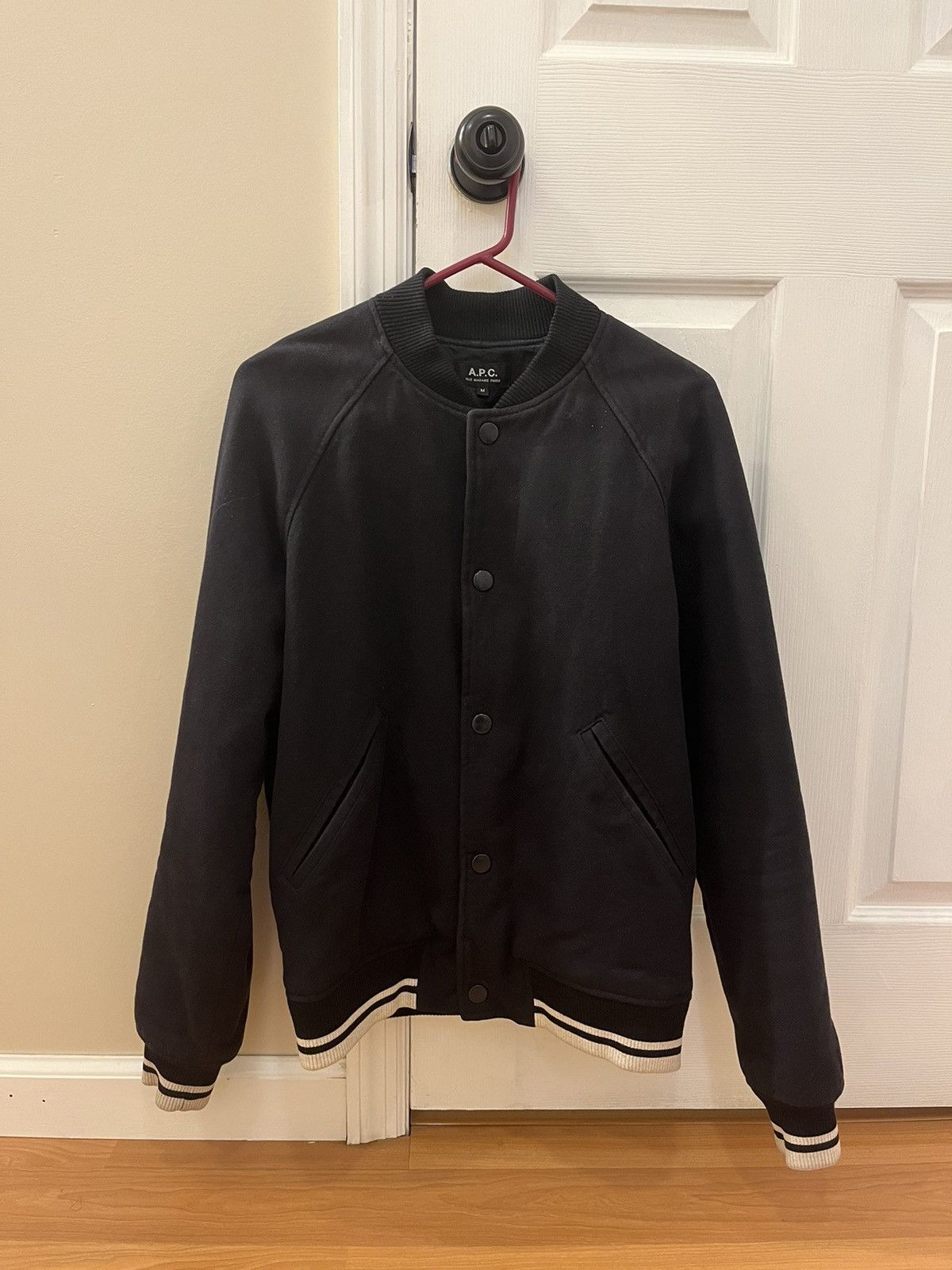 A.P.C. A.P.C. Navy Blue Varsity Jacket Size US M / EU 48-50 / 2 - 1 Thumbnail