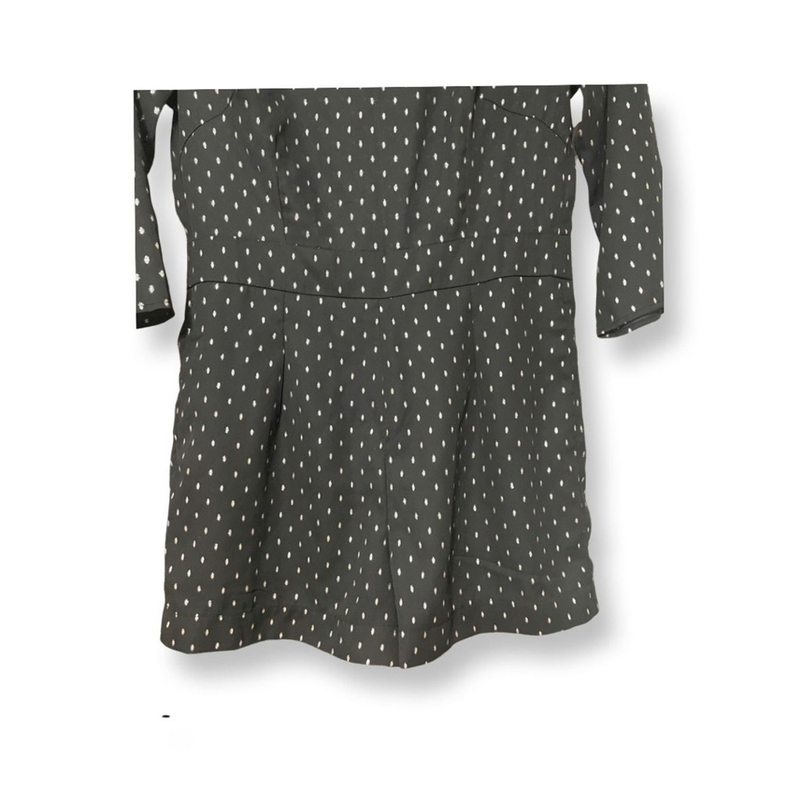 Zara Zara Romper Scoop Neck Functional Pockets Polka Dots Black S Size 27" / US 4 / IT 40 - 4 Thumbnail