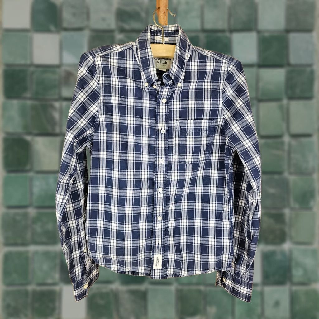 Abercrombie & Fitch ABERCROMBIE & FITCH MUSCLE PLAID CHECK COTTON SHIRT SZ MEDIUM Men Shirt Long Sleeve Multicolor 16 21 28 28 in. Size US M / EU 48-50 / 2 - 1 Thumbnail