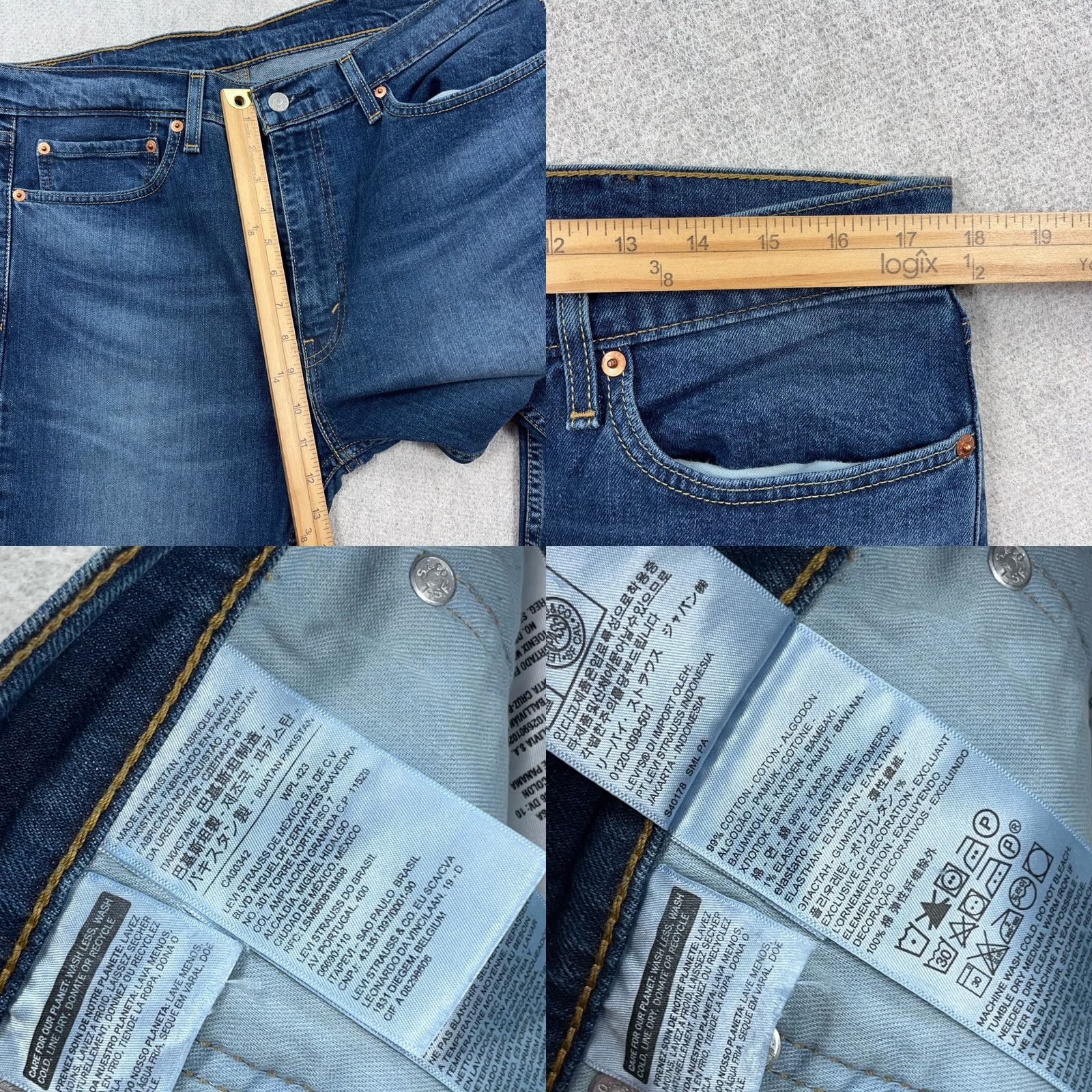 Levi's Levi's Levi's 510 Jeans Men 36x32 Slim/ Skinny Fit Medium Blue Denim Pants Size US 36 / EU 52 - 8 Thumbnail