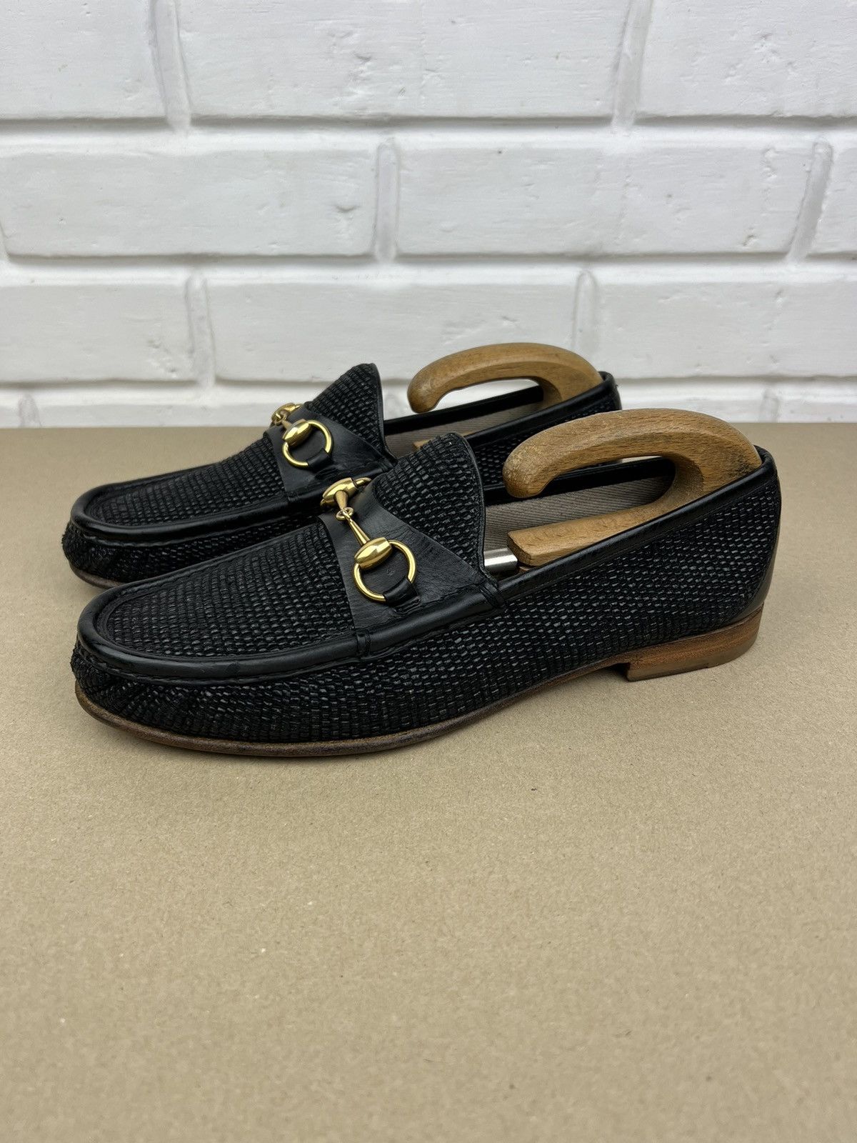 Gucci GUCCI Loafers Leather Shoes 1953 HORSEBIT Buckle Black Men’s Size US 8 / EU 41 - 4 Thumbnail