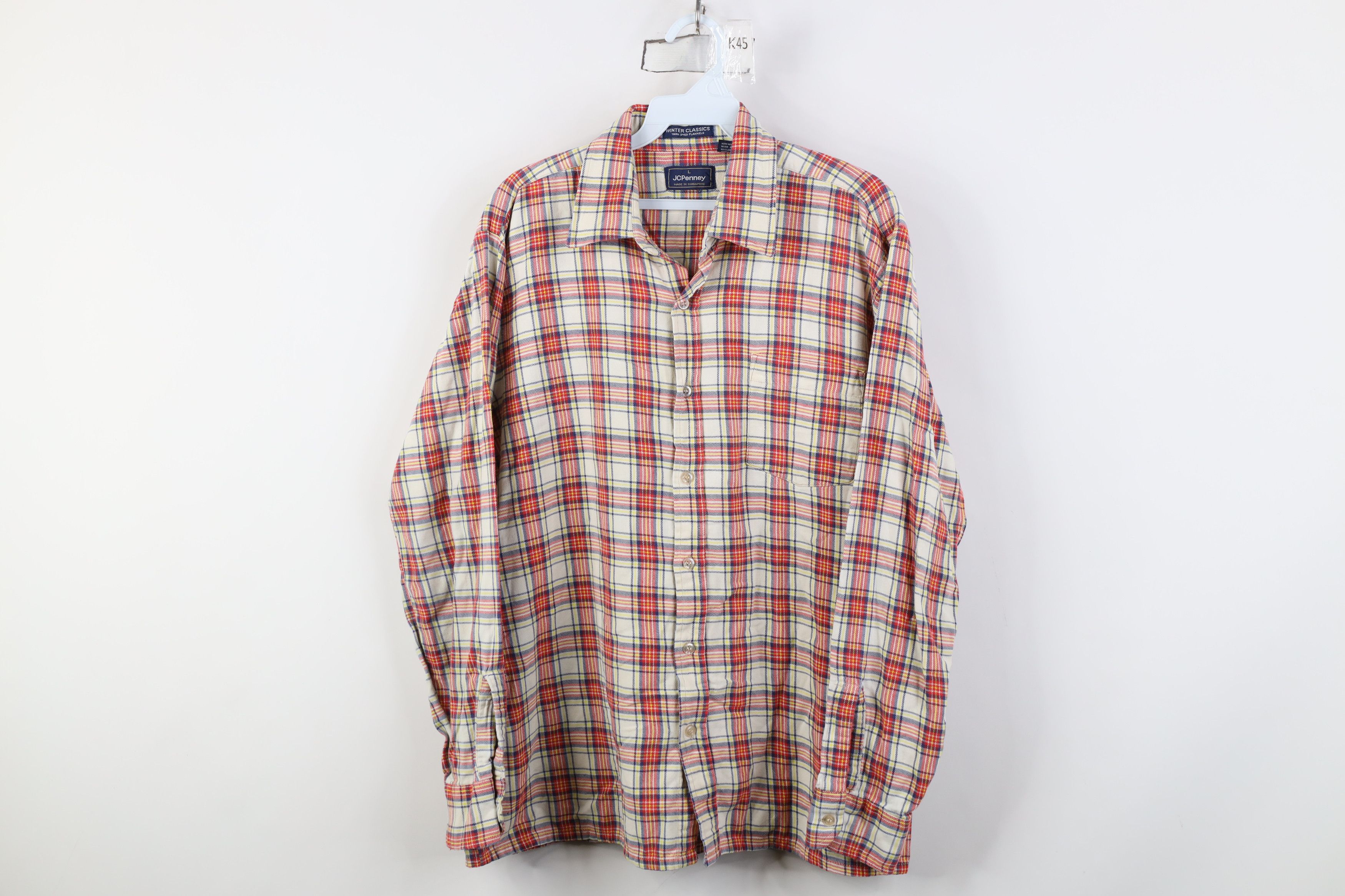 Vintage Vintage 70s Streetwear Flannel Collared Button Shirt Plaid Size US L / EU 52-54 / 3 - 1 Thumbnail