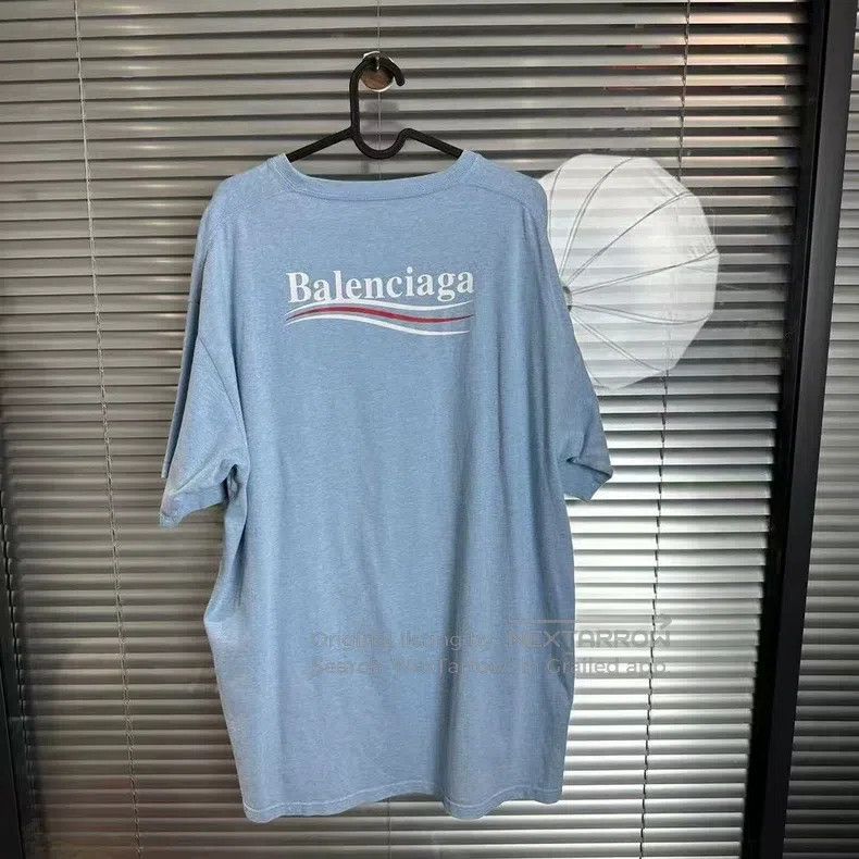 Balenciaga Balenciaga Misty blue short sleeve Size US XL / EU 56 / 4 - 2 Thumbnail