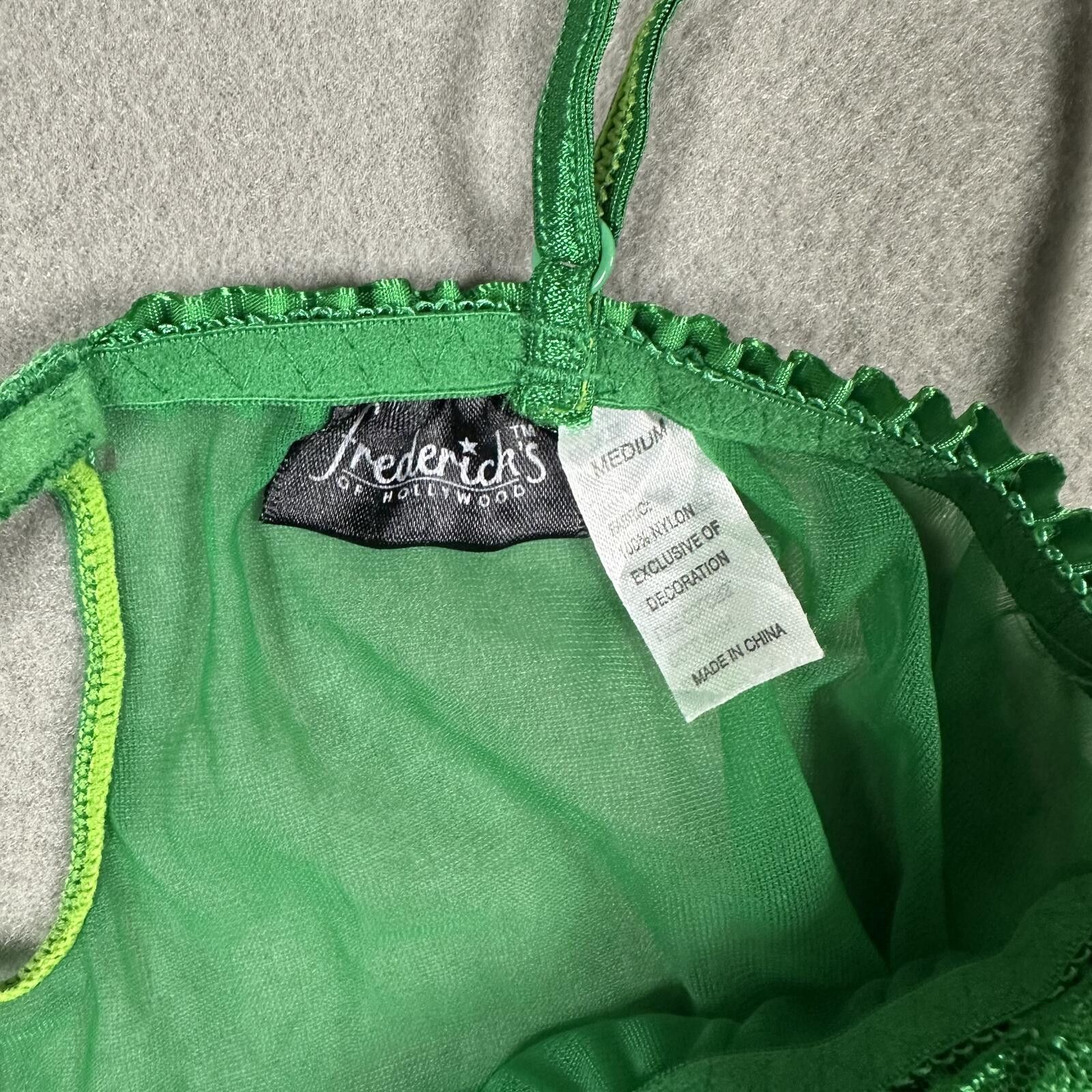 Other Fredrick’s Of Hollywood Women’s Lingerie Tank Green Y2K Size M / US 6-8 / IT 42-44 - 4 Thumbnail