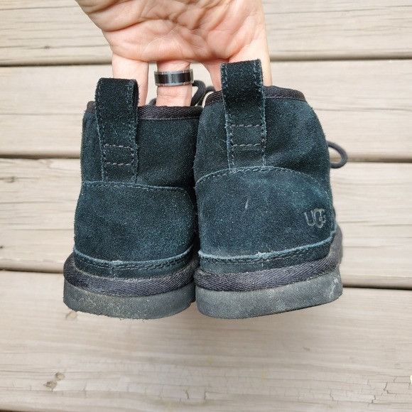 Ugg Ugg Neumel Black Suede Leather Shearling Lined Chukka Boots Size US 7 / IT 37 - 6 Thumbnail