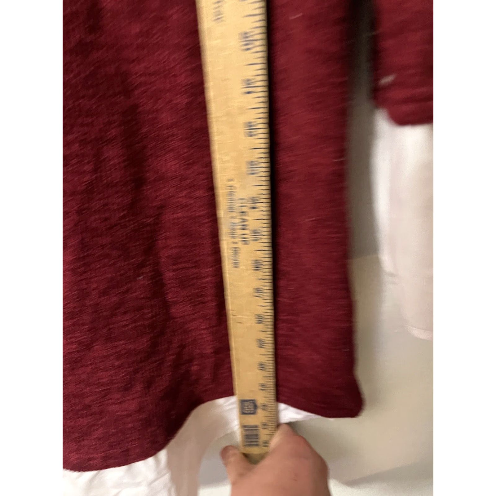 Shein SheIn Curve Maroon Long Sleeve Faux Layered Tunic Top 1XL Women's Size XL / US 12-14 / IT 48-50 - 4 Thumbnail