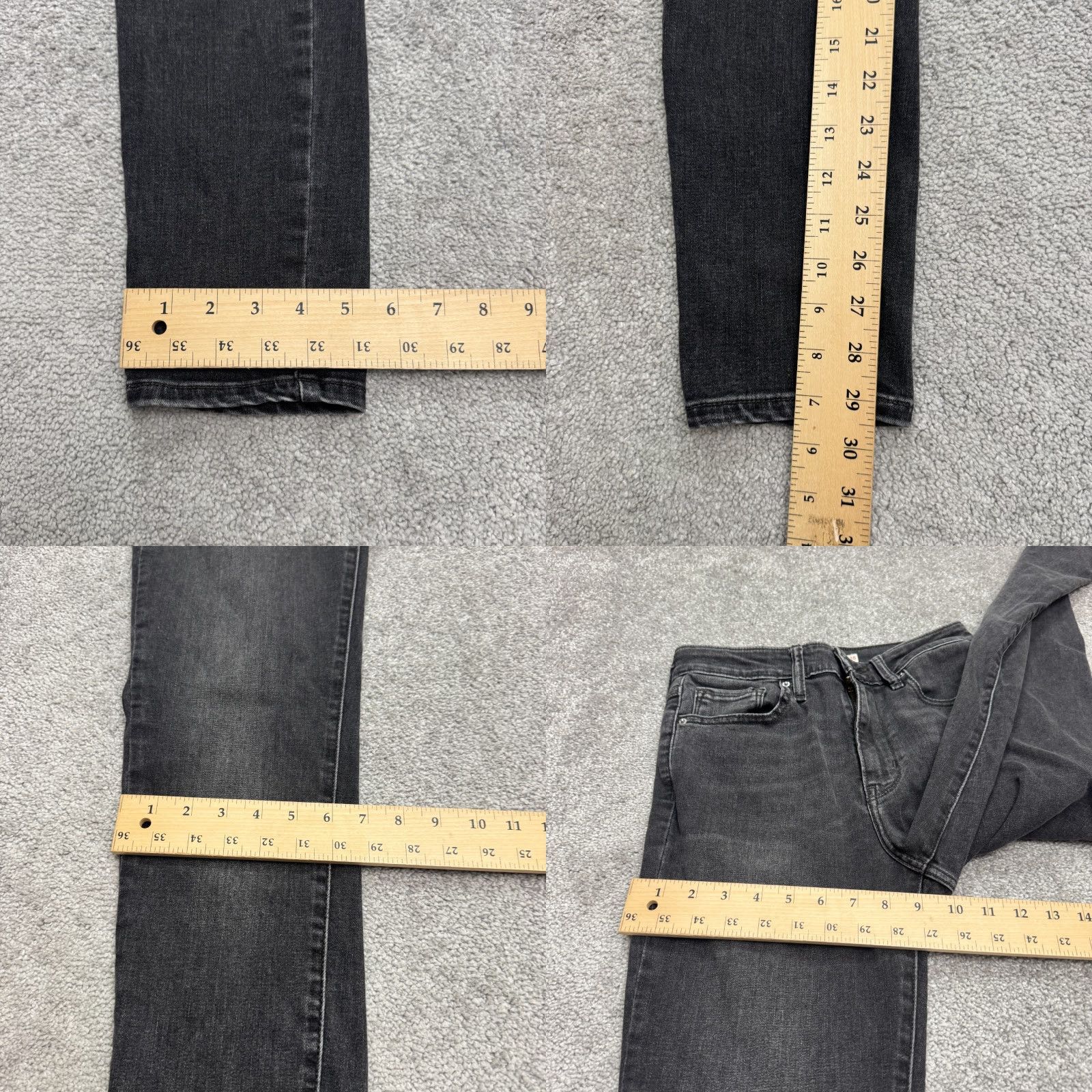 Levi's Levi's 712 High Rise Skinny Denim Jeans Womens 28x30 Black Washed Casual Stretch Size 28" / US 6 / IT 42 - 9 Thumbnail