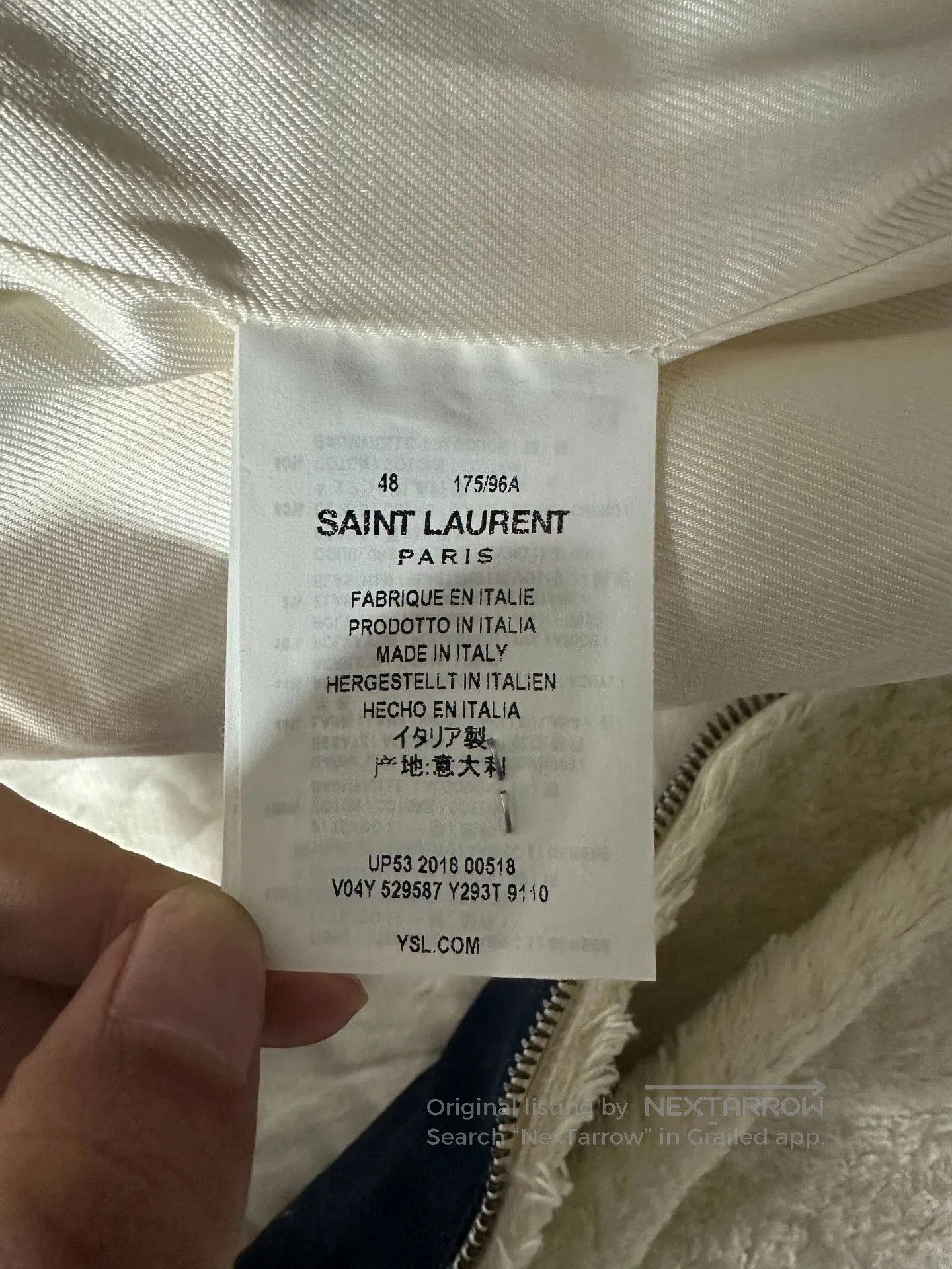 Saint Laurent Paris Saint Laurent Teddy Fleece Varsity Jacket. Size US M / EU 48-50 / 2 - 6 Thumbnail