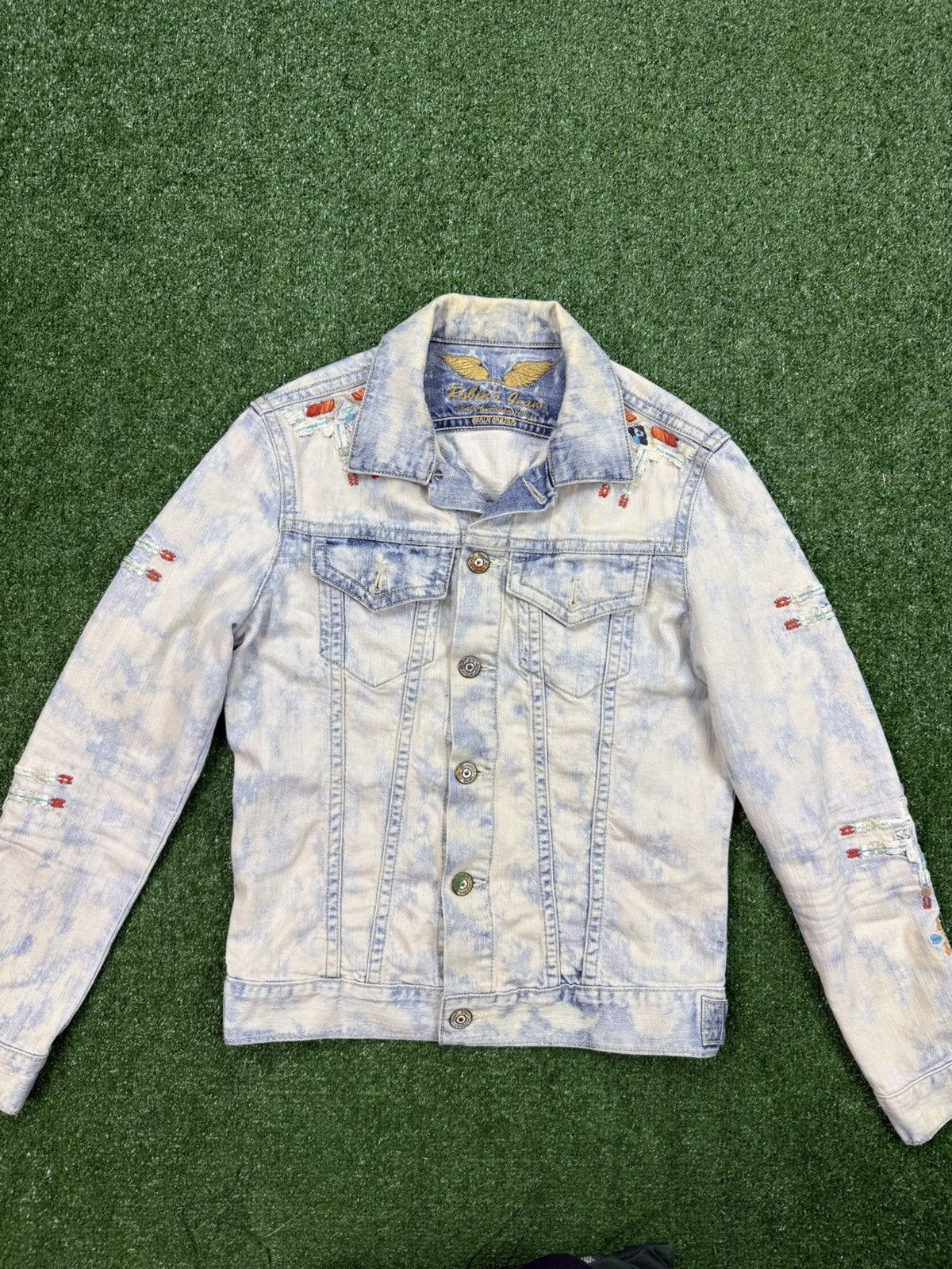 Robins Jeans Men’s size small robins Jean Jean jacket blue acid wash Size US S / EU 44-46 / 1 - 1 Thumbnail