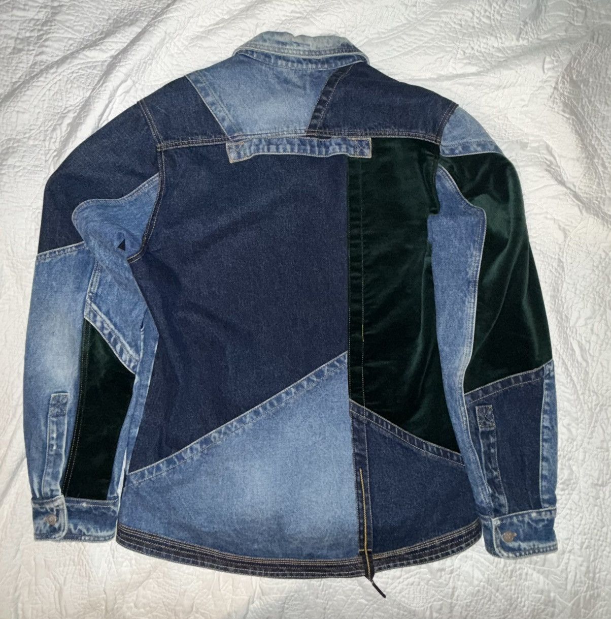 Off-White OFF WHITE denim patchwork jacket FALL/WINTER 2020 Collection Size US XL / EU 56 / 4 - 22 Thumbnail