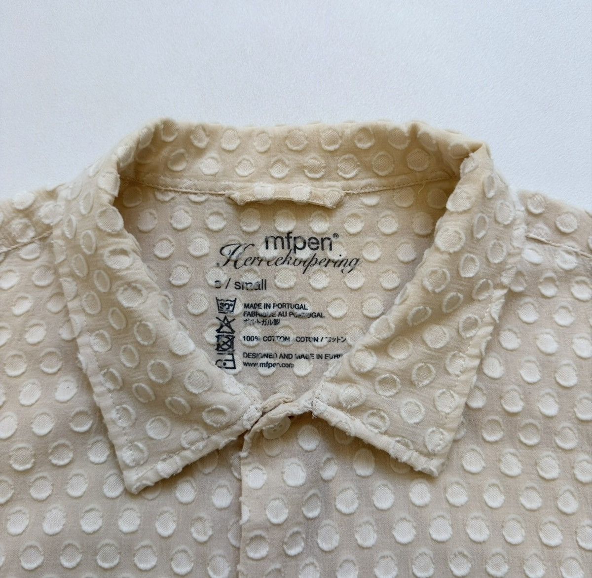 Mfpen Beige ‘3D Tufted Circle’ Cream Shirt Size US S / EU 44-46 / 1 - 3 Thumbnail