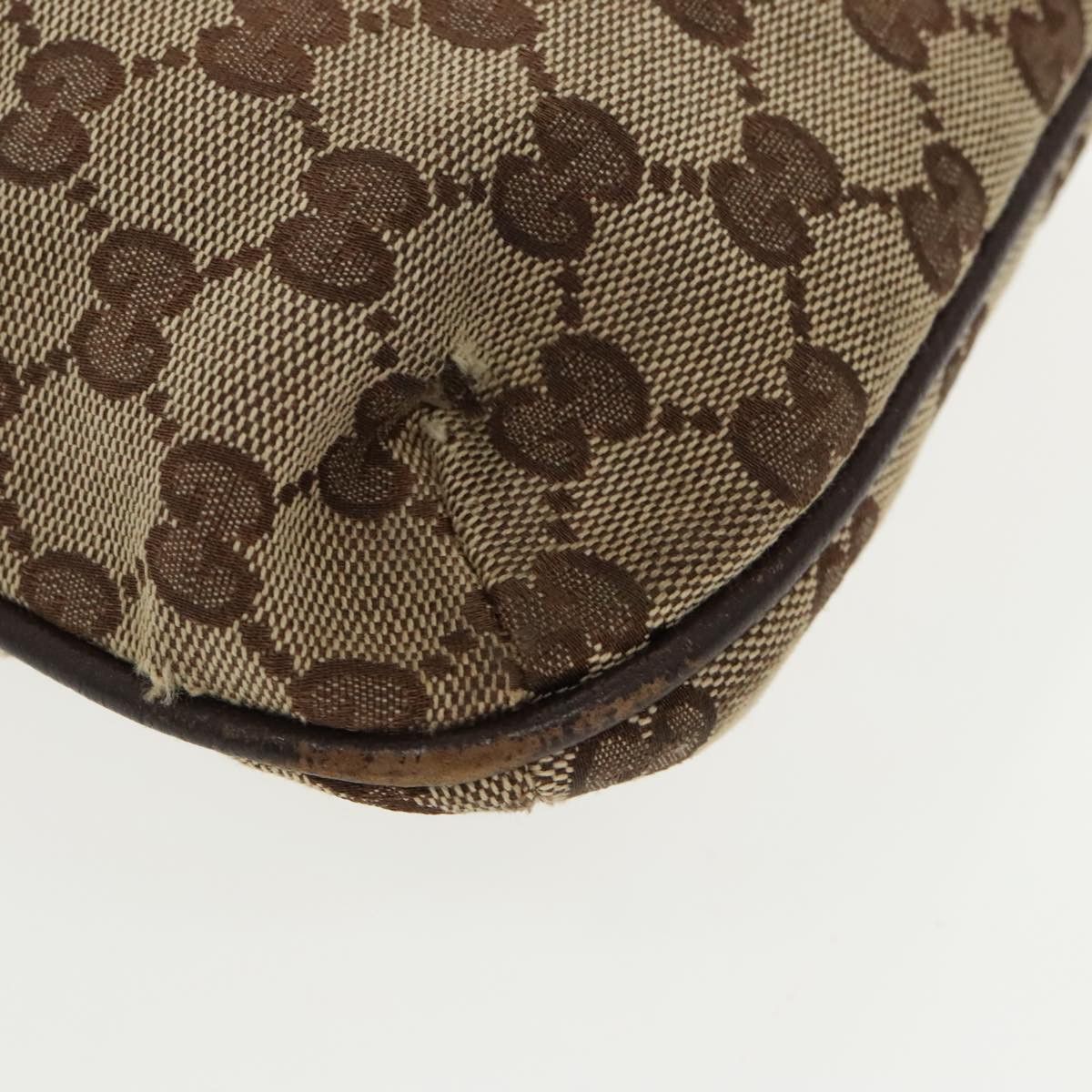 Gucci GUCCI GG Canvas Shoulder Bag Beige Dark Brown Silver Size ONE SIZE - 12 Thumbnail