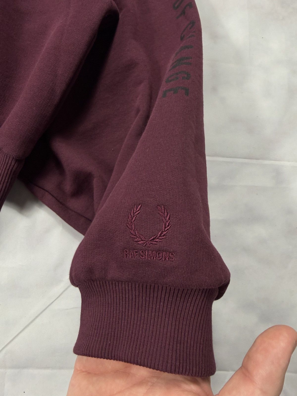 Raf Simons RAF SIMONS x Fred Perry hoodie in burgundy Size US M / EU 48-50 / 2 - 5 Thumbnail