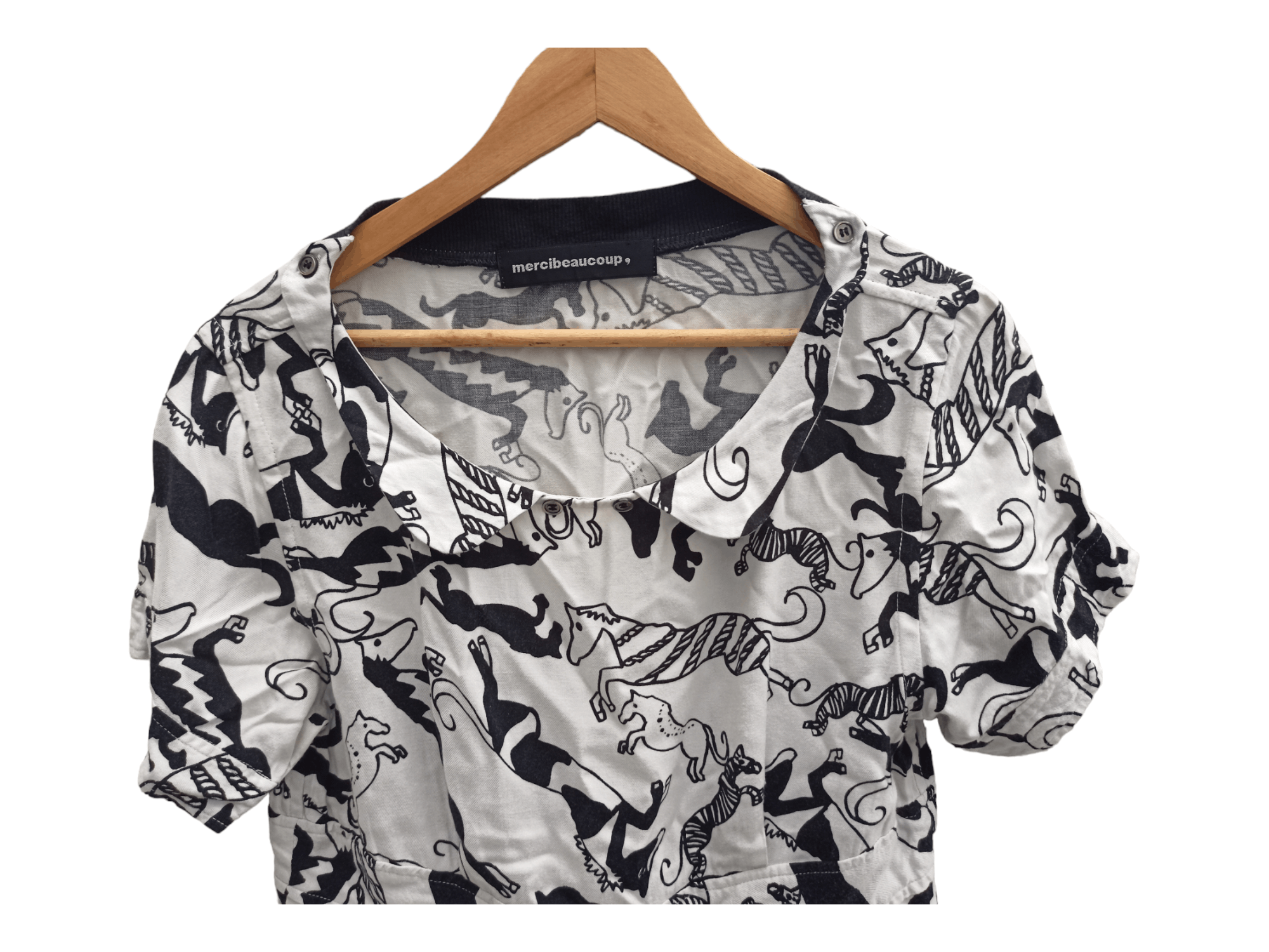 Issey Miyake Mercibeaucoup By Issey Miyake Full Printed Runway Blouses Size M / US 6-8 / IT 42-44 - 10 Thumbnail