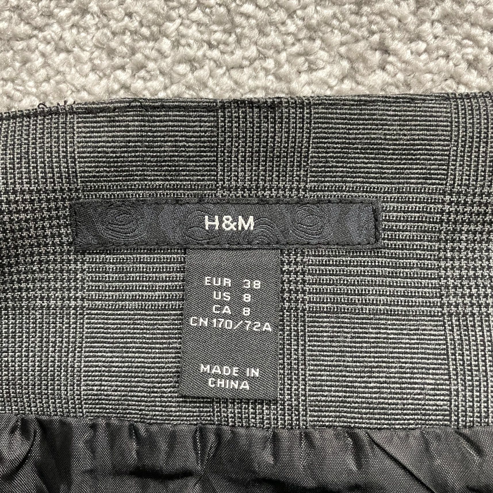 H&M H&M Pencil Mini Skirt Womens 38 Black White Plaid Pleated Front Pockets Workwear Size 26" / US 2 / IT 38 - 4 Thumbnail