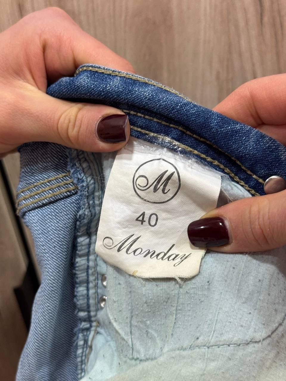 If Six Was Nine VTG Women’s Mini Denim Shorts Monday Size 40 Pinky Size 27" / US 4 / IT 40 - 6 Thumbnail