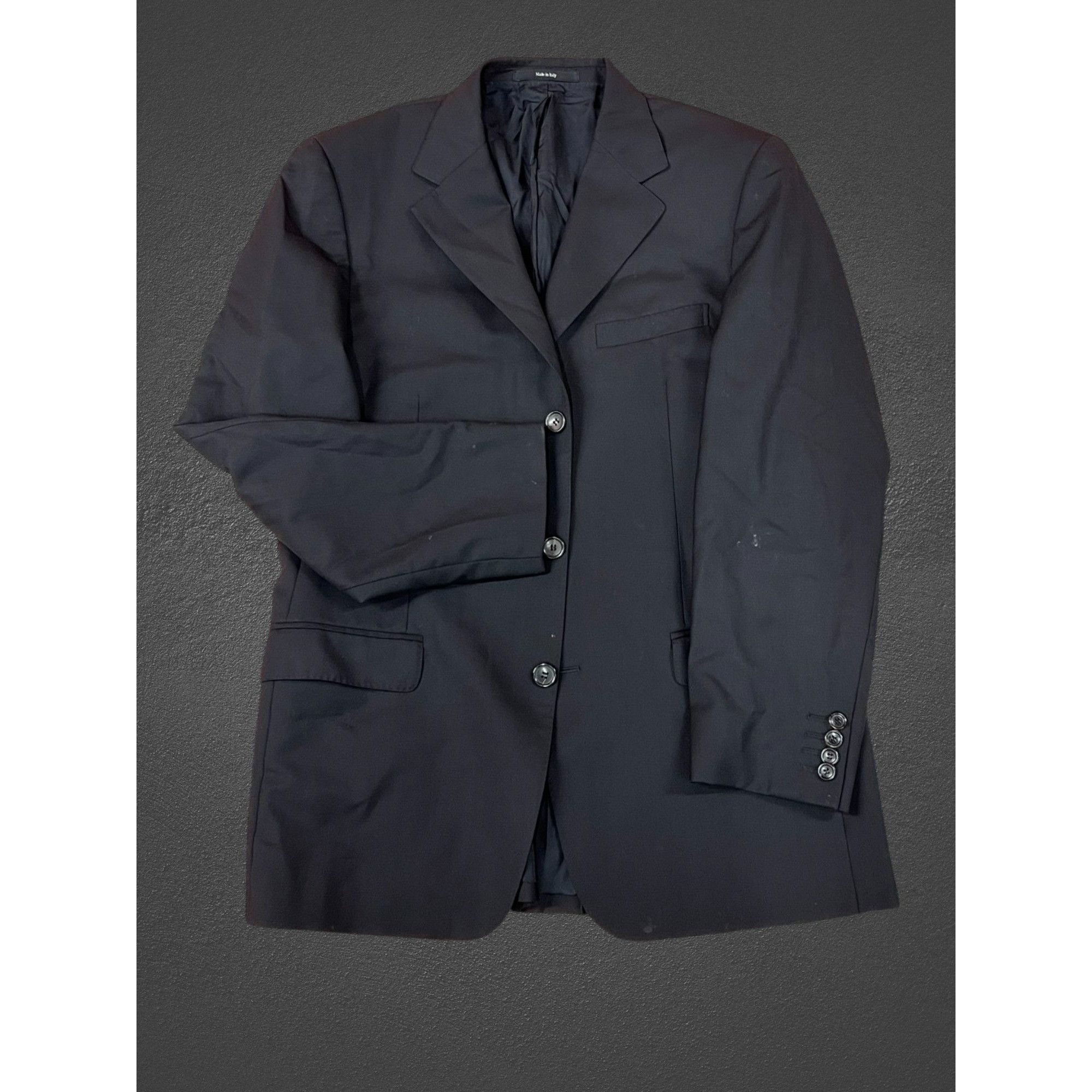 Gucci Gucci Mens Black Two-Button Blazer Jacket Made In Italy Size Size 50R - 2 Thumbnail