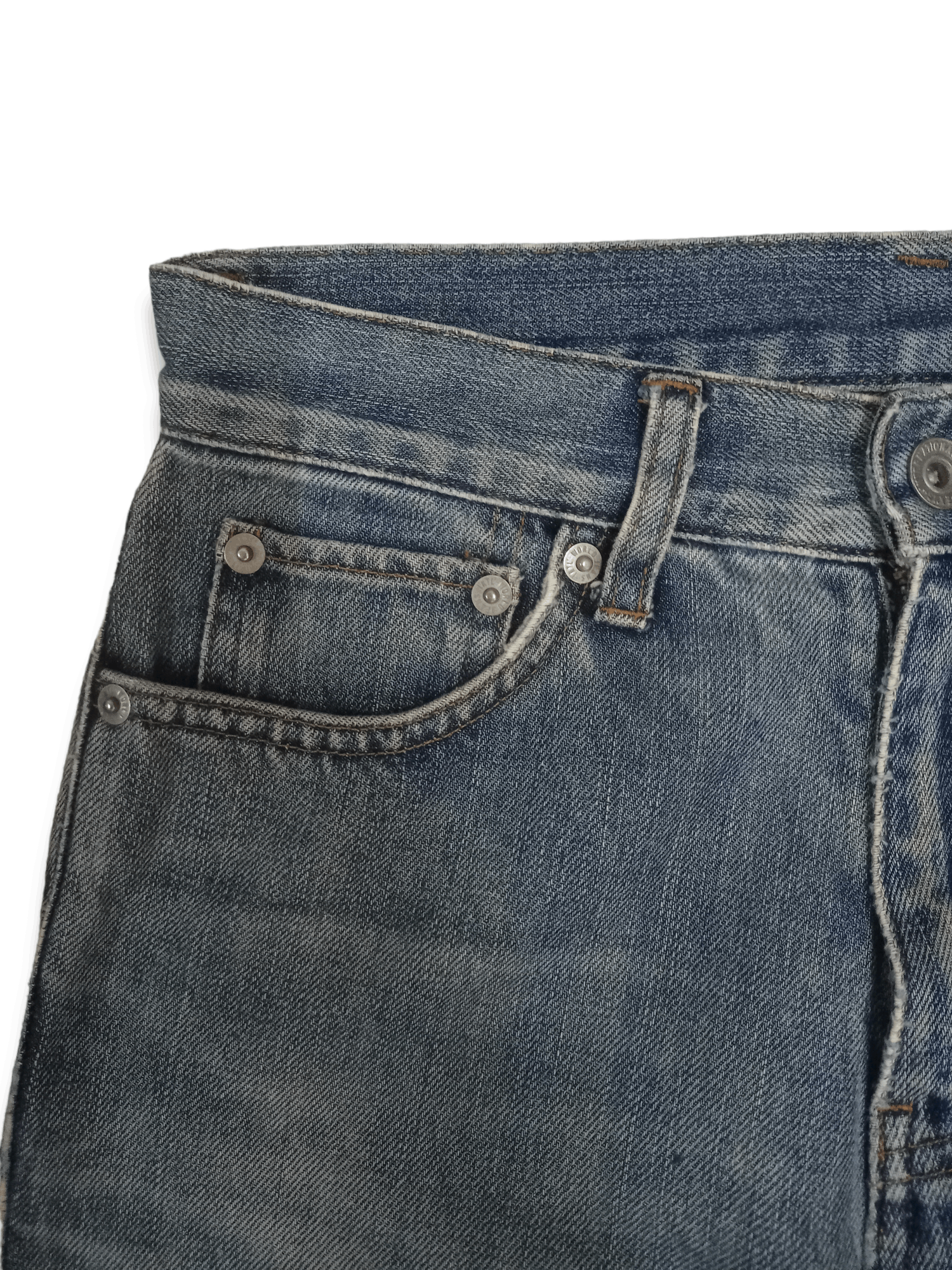 Japanese Brand × Uniqlo Vintage Japanese Uniqlo Blue Wash Distressed Jeans 27x28 Size US 27 - 4 Thumbnail