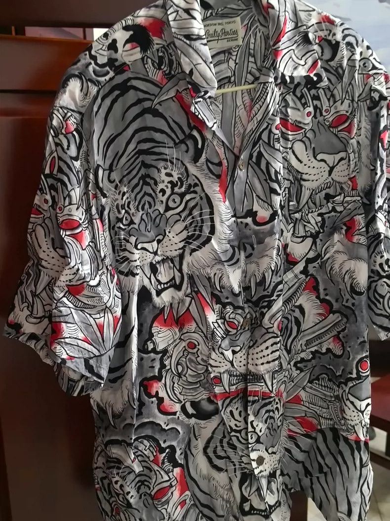 Wacko Maria wacko maria Top mechanical tiger short-sleeved shirt Size US L / EU 52-54 / 3 - 4 Thumbnail
