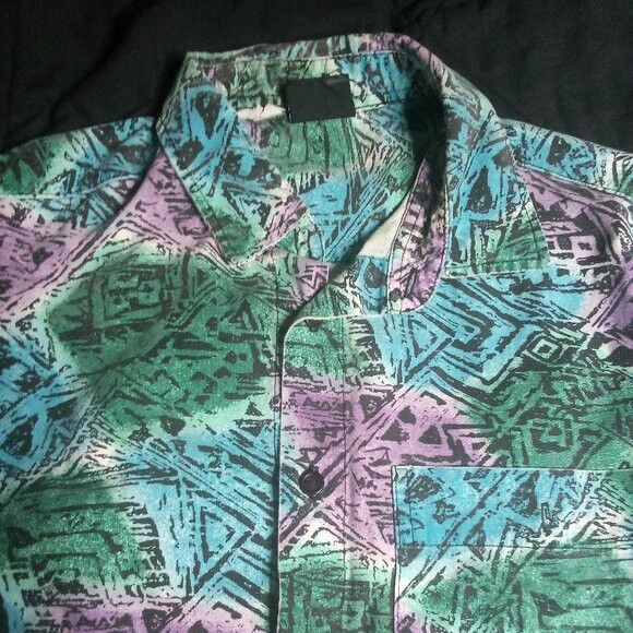 Other Vintage Maui Trading Co. Abstract Geometric Hawaiian Shir Size US XL / EU 56 / 4 - 1 Thumbnail