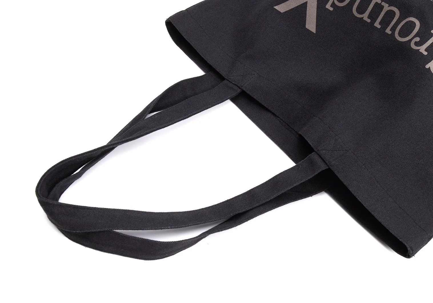 Yohji Yamamoto Logo Print Canvas Tote Bag in Black Size ONE SIZE - 8 Thumbnail